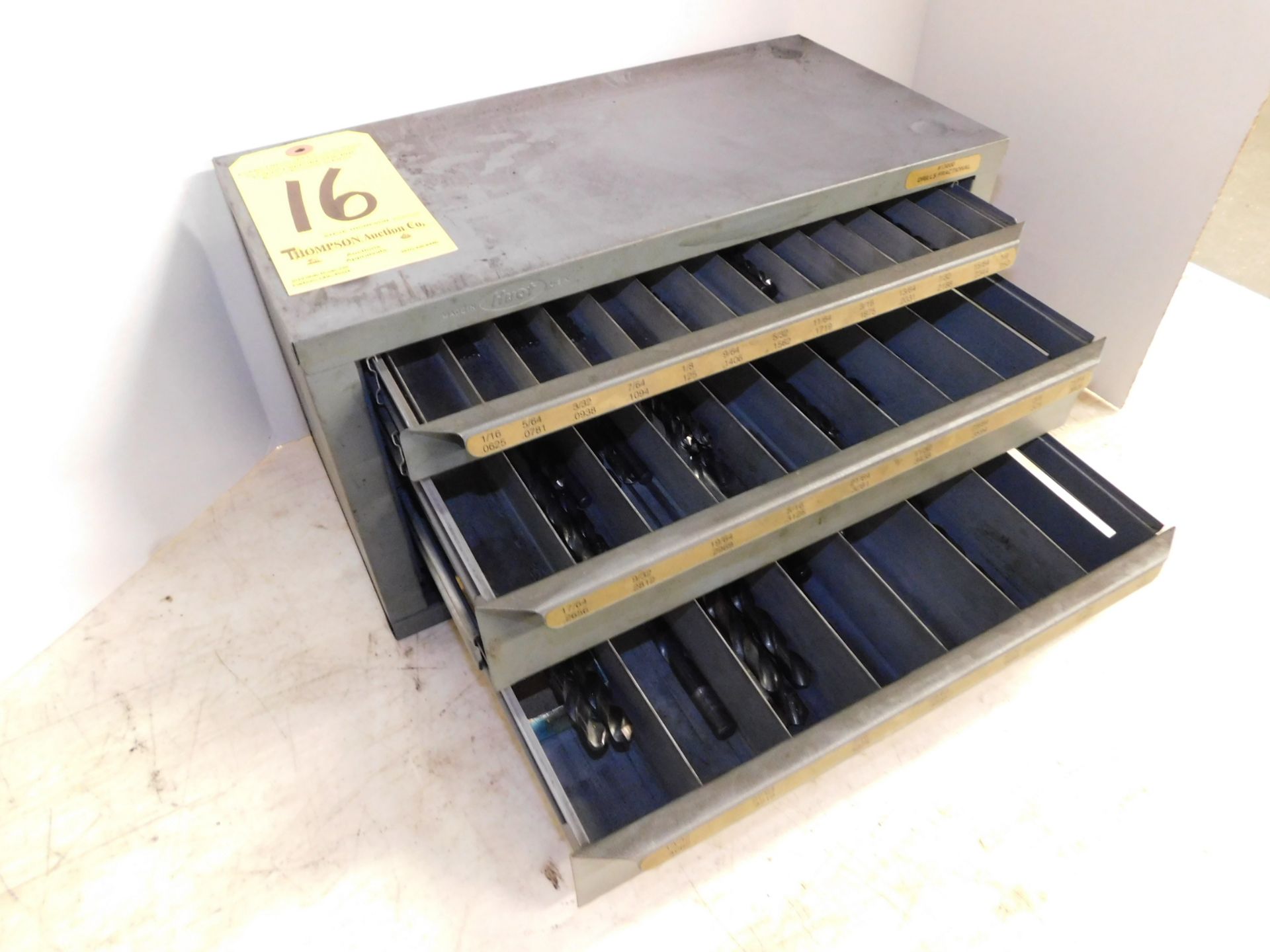 Huot Drill Bit Cabinet with Drills