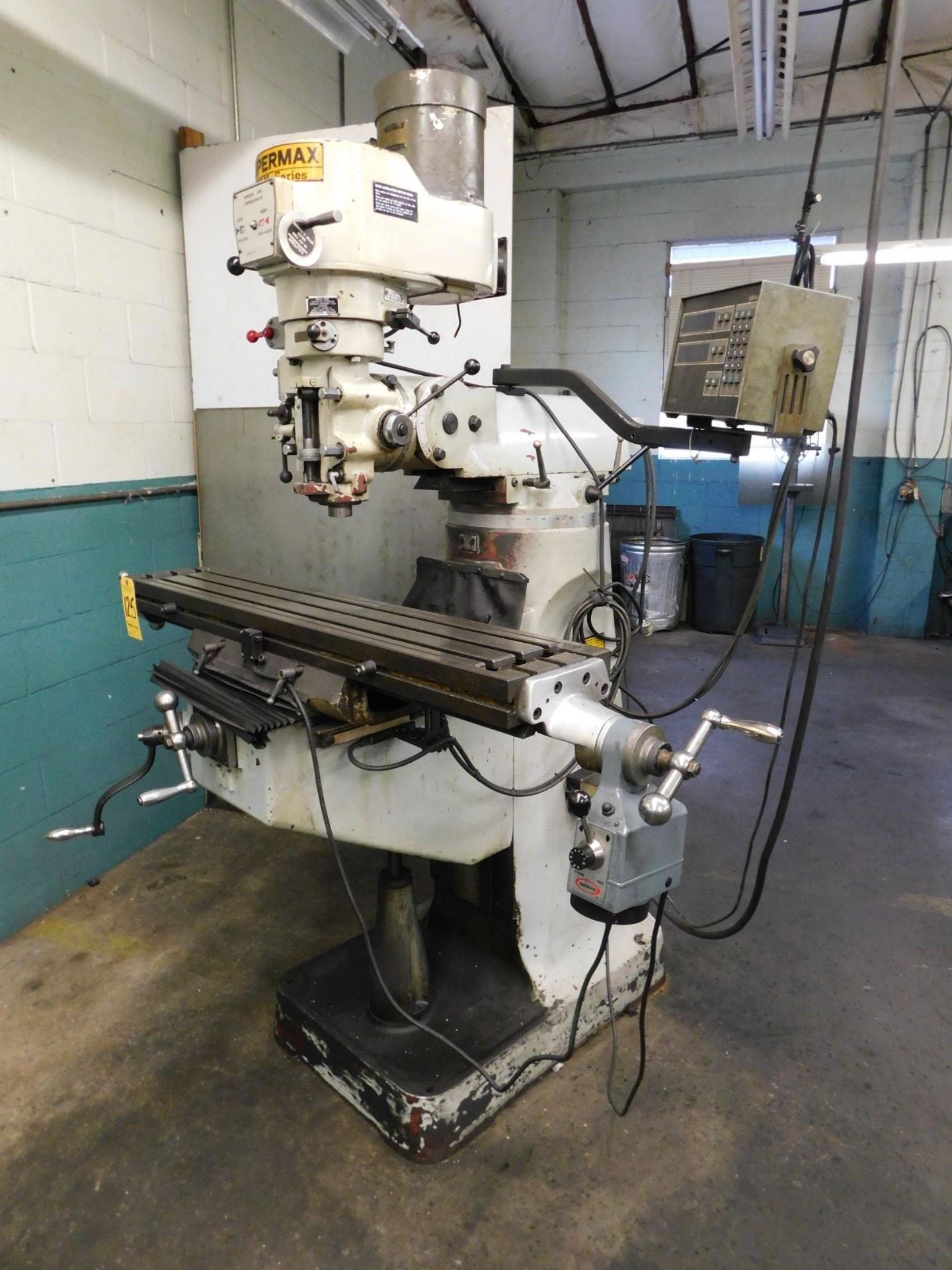 YCI Supermax Model Titan YC-1.5VS-T Variable Speed Vertical Mill, s/n T8202345, 1 1/2 HP, 9" X 50"