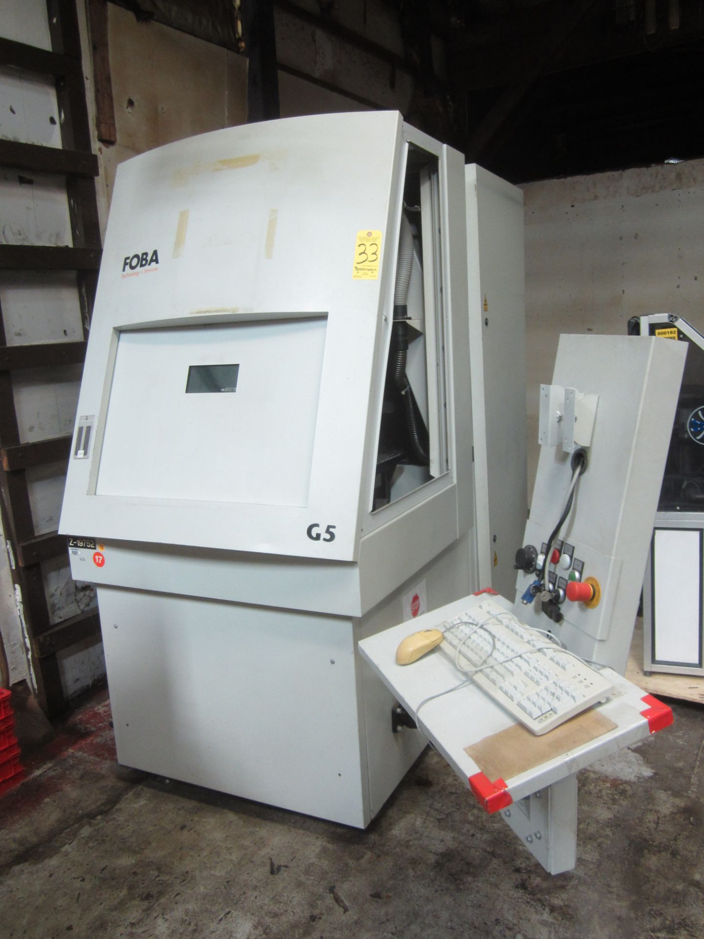 Foba Model G5 CNC Laser Parts Marker, s/n 106520/10000, New 2007, 4th Axis Indexer, 4.72" X 4.72" - Image 3 of 13