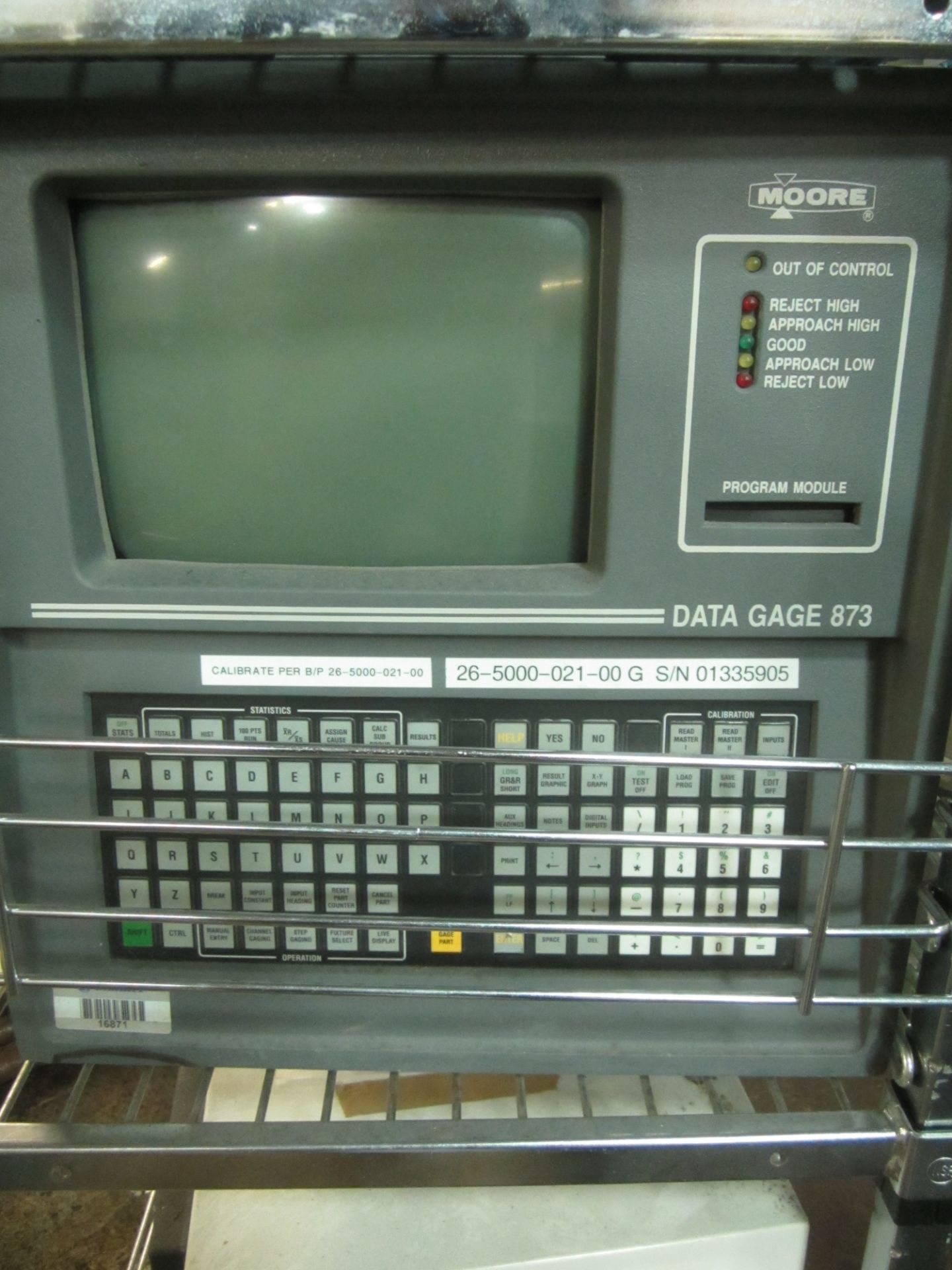 Moore Model 873 Data Gage with Rack and Misc. Parts - Image 2 of 2