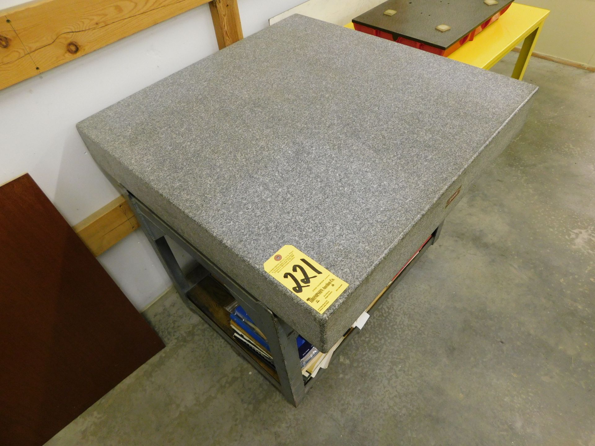 Rahn Granite Surface Plate, 36" x 36" x 6" with Cart