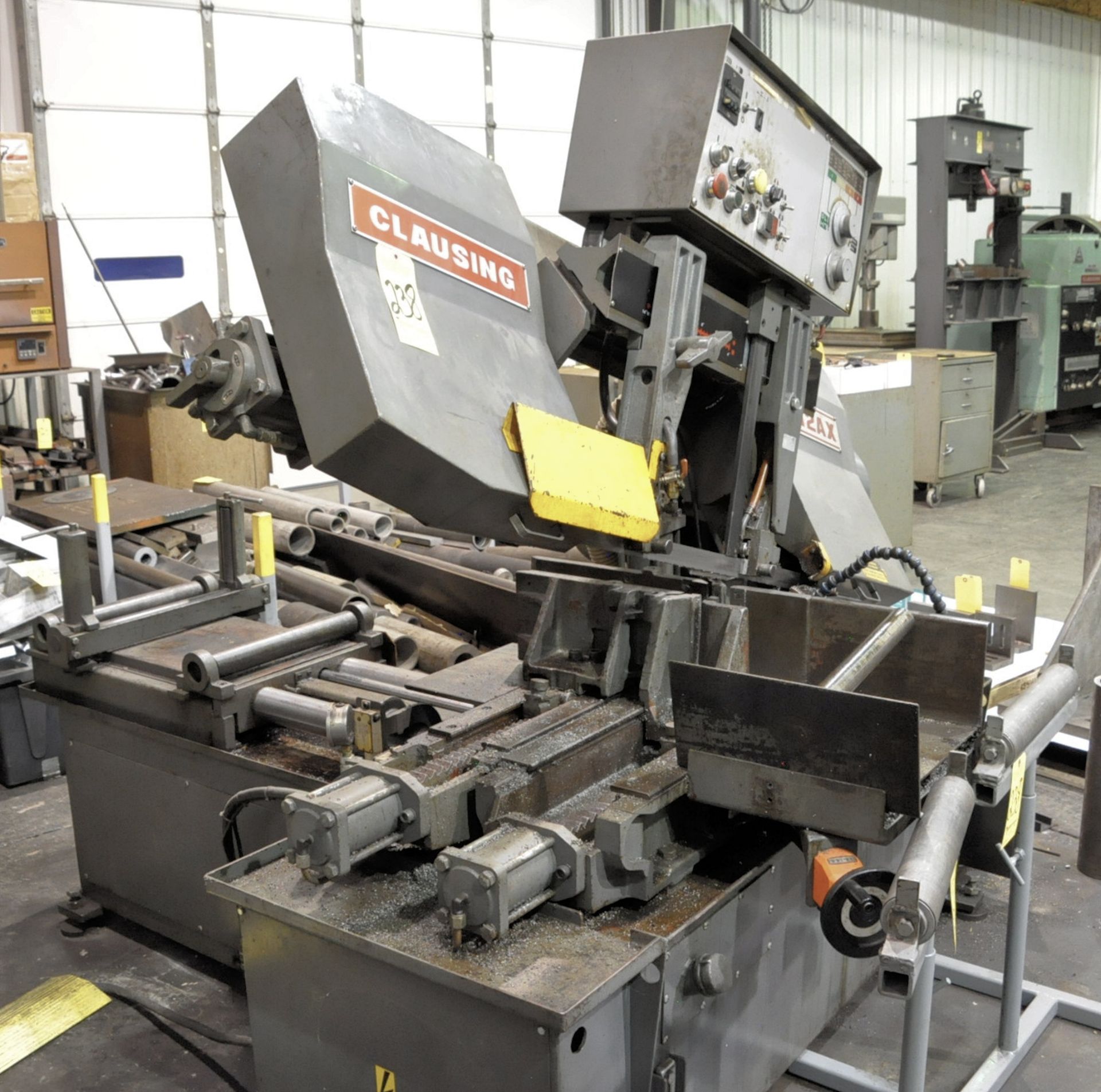 Clausing Model C12AX Fully Automatic Horizontal Metal Cutting Band Saw, S/n 999616, 11.8" Round - Image 2 of 3