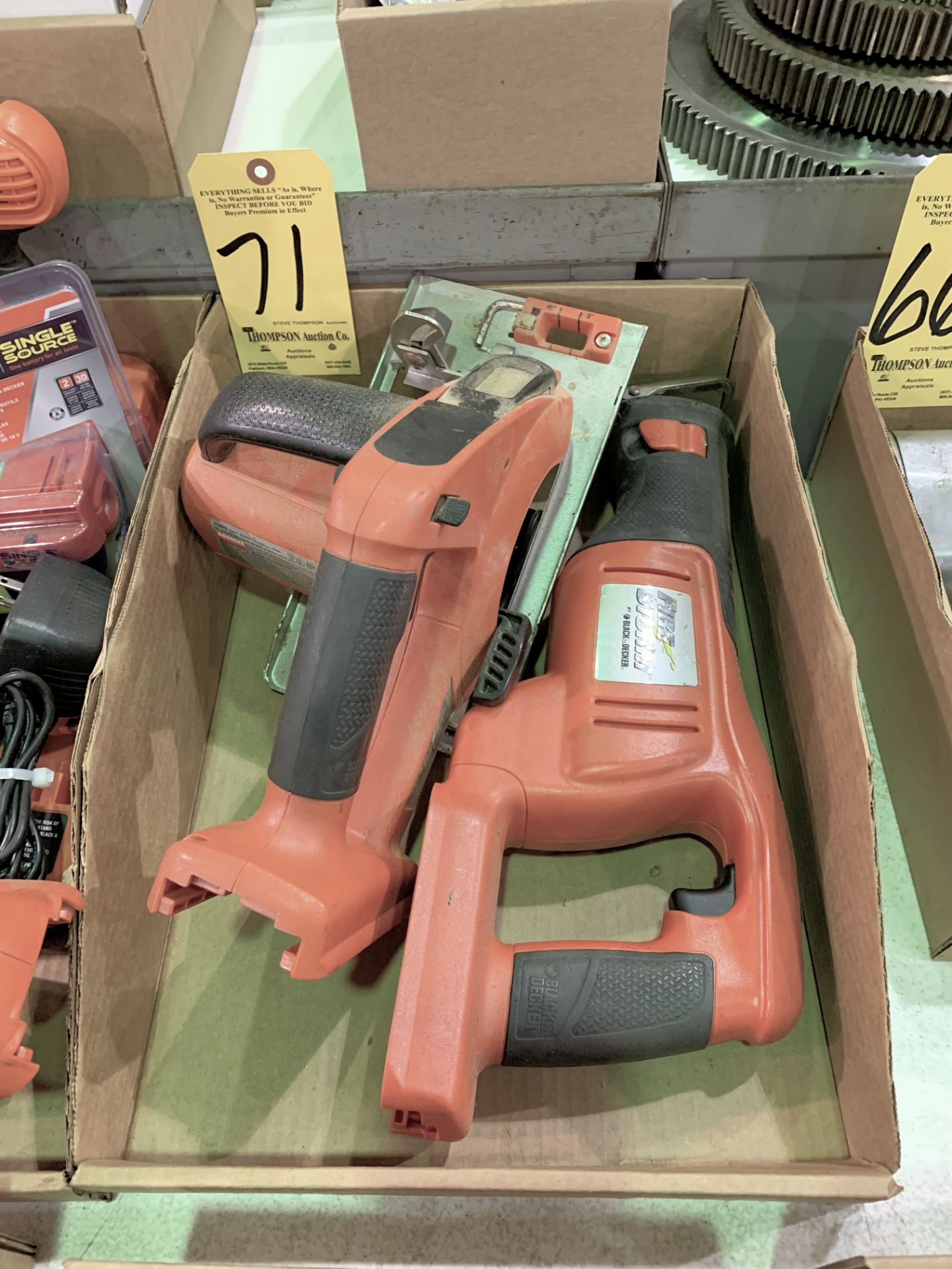 Lot-Various Fire Storm and Black & Decker Cordless Tools with Batteries and Charger in (2) Boxes