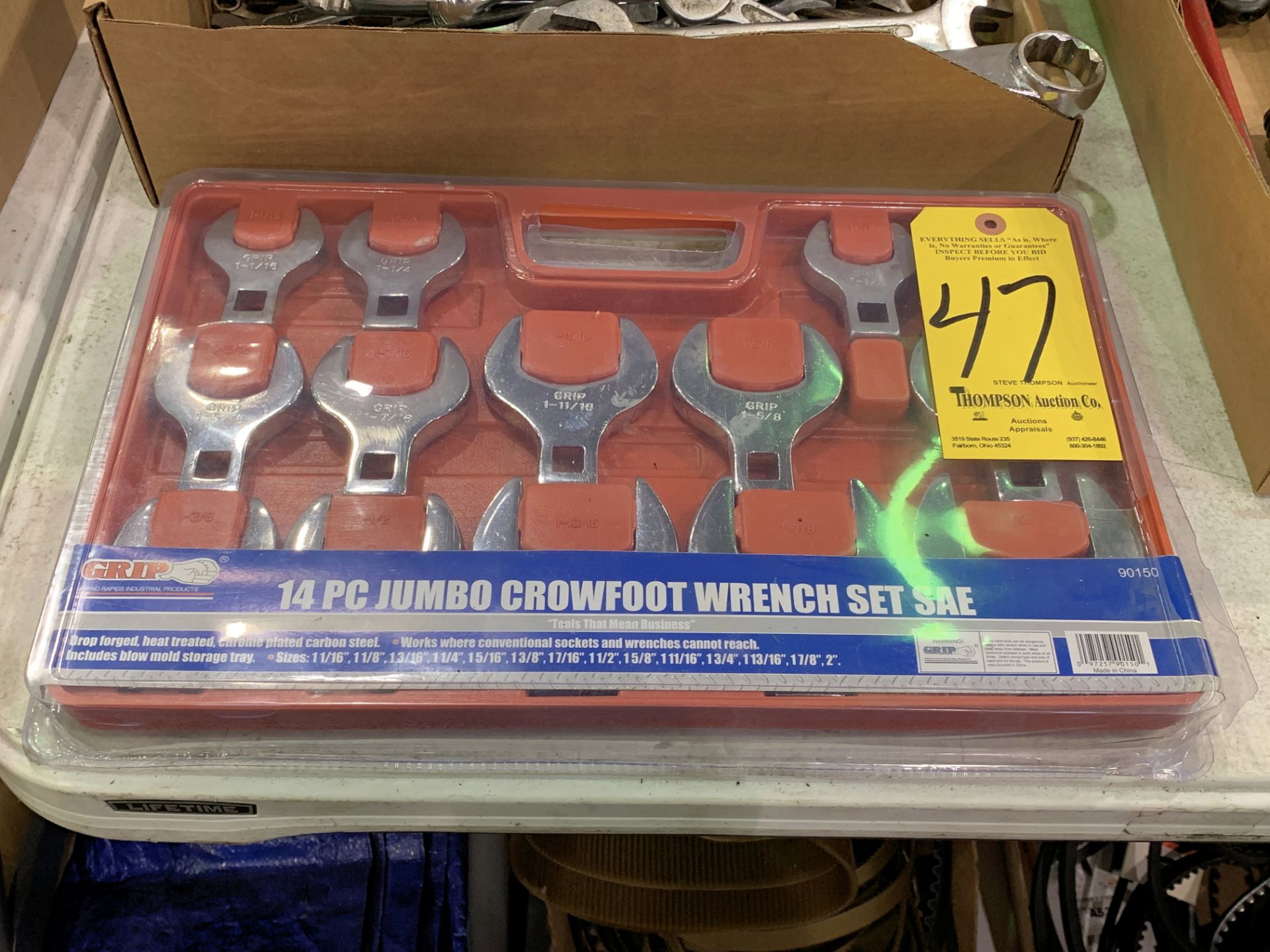 Grip Brand Packaged14-Piece Jumbo Crowfoot SAE Wrench Set