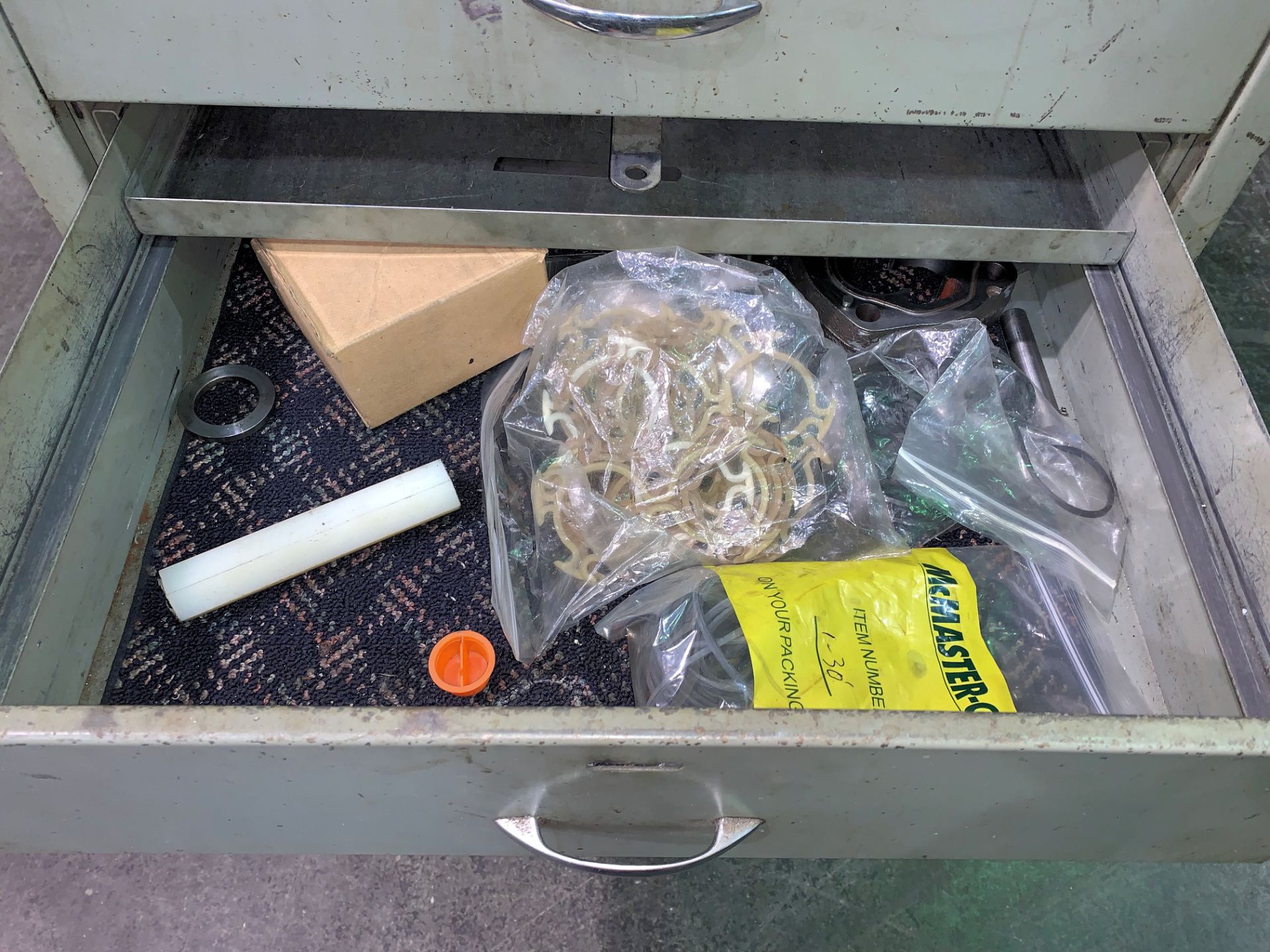 2-Drawer Single Door Rolling Cabinet with Various Die Components and Contents - Image 3 of 3