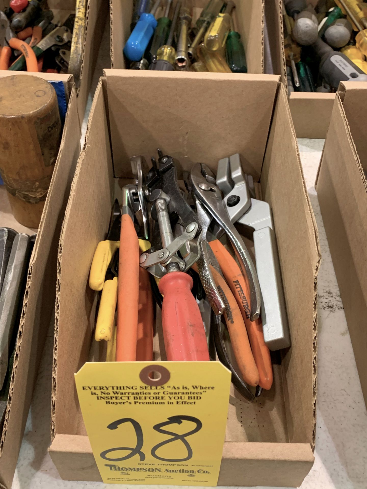 Lot-Various Pliers, Snap Ring Pliers, etc. in (1) Box