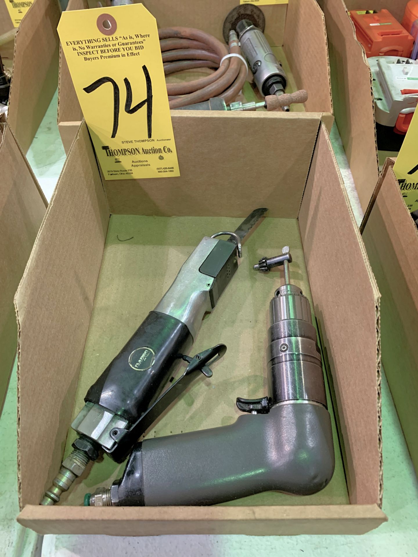 Lot-(1) 1/4" Pneumatic Drill and (1) Pneumatic Reciprocating Saw in (1) Box
