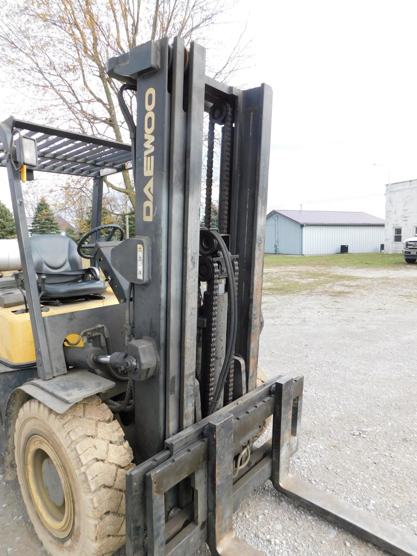Daewoo Model G35S-2 Forklift, SN G2-00191, 6,700 lb. cap., LP, Solid Pneumatic Non-Marking Tires, - Image 11 of 20