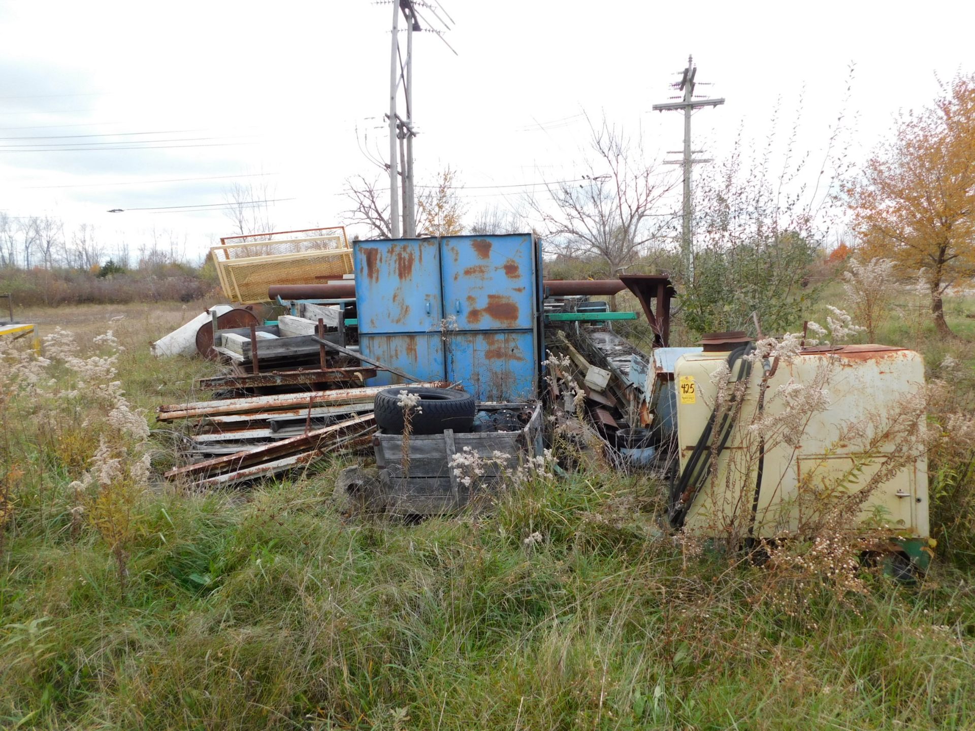 Miscellanous Items Outside: Conveyor, Racks, Steel Plates & etc.