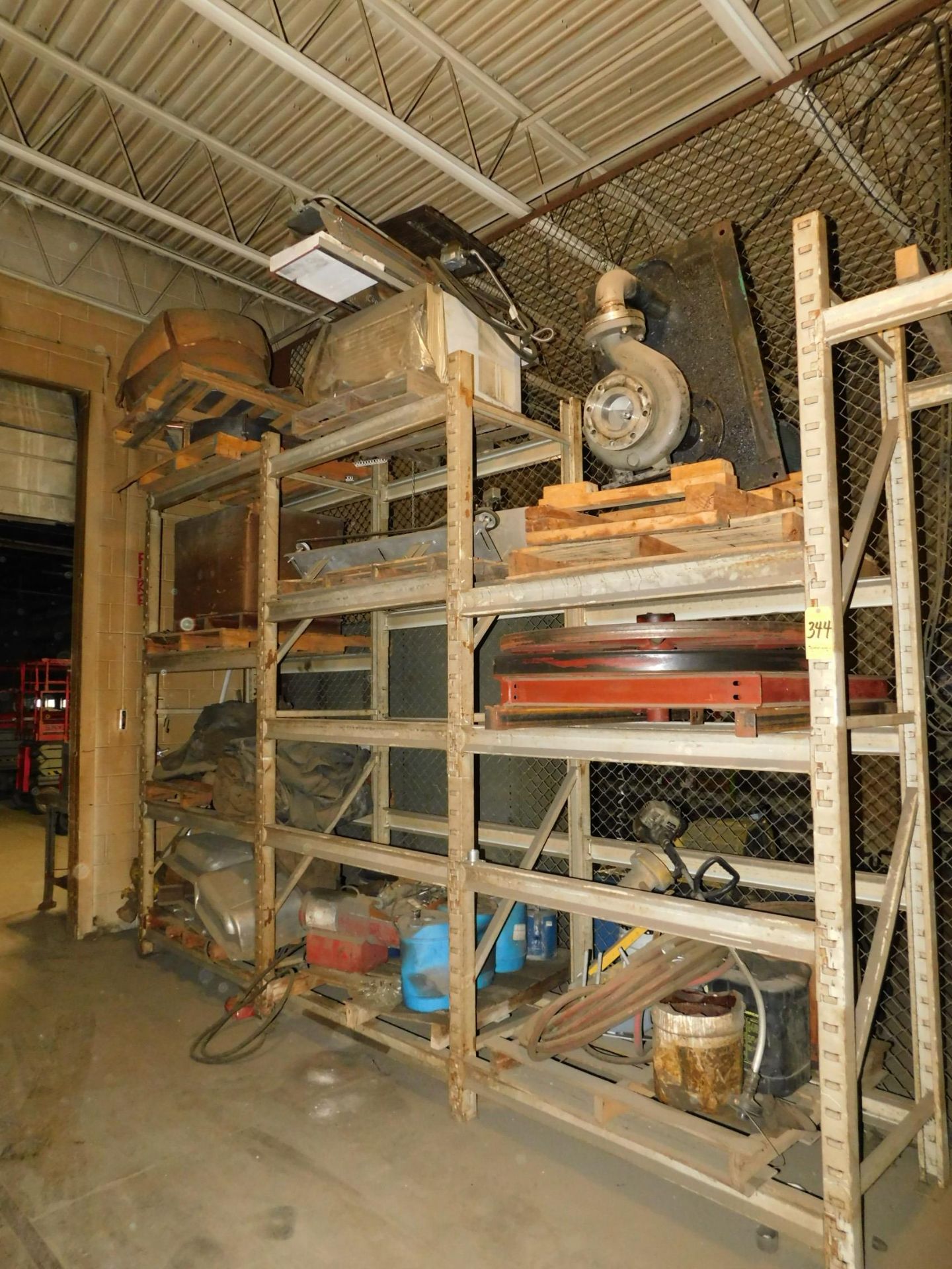 (4) Sections of Pallet Shelving & Contents