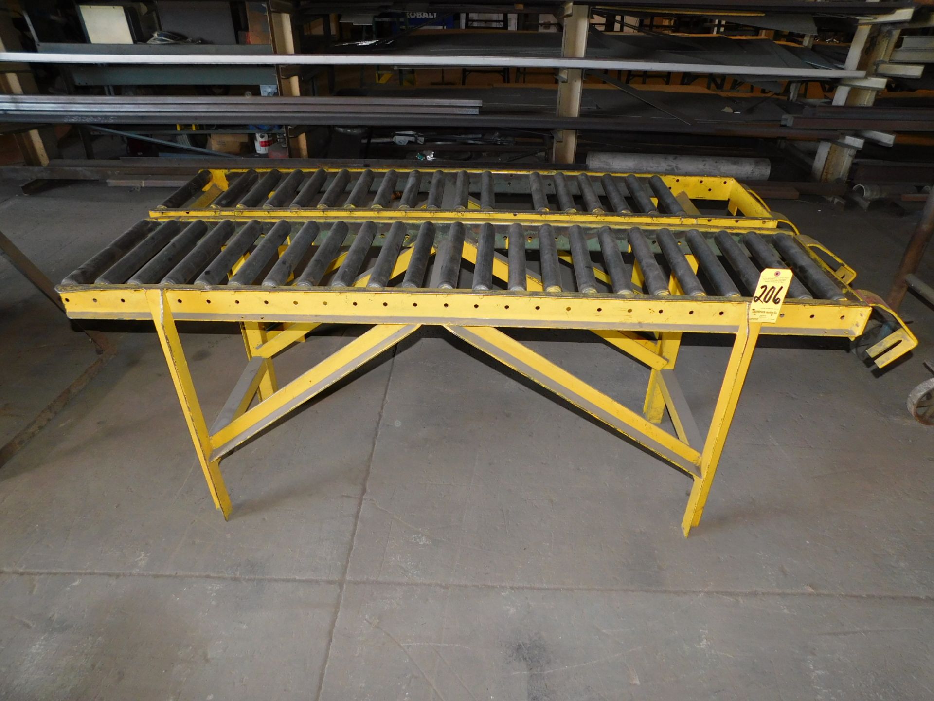 (2) Roller Conveyors, 6 1/2" L x 16" W x 32" H