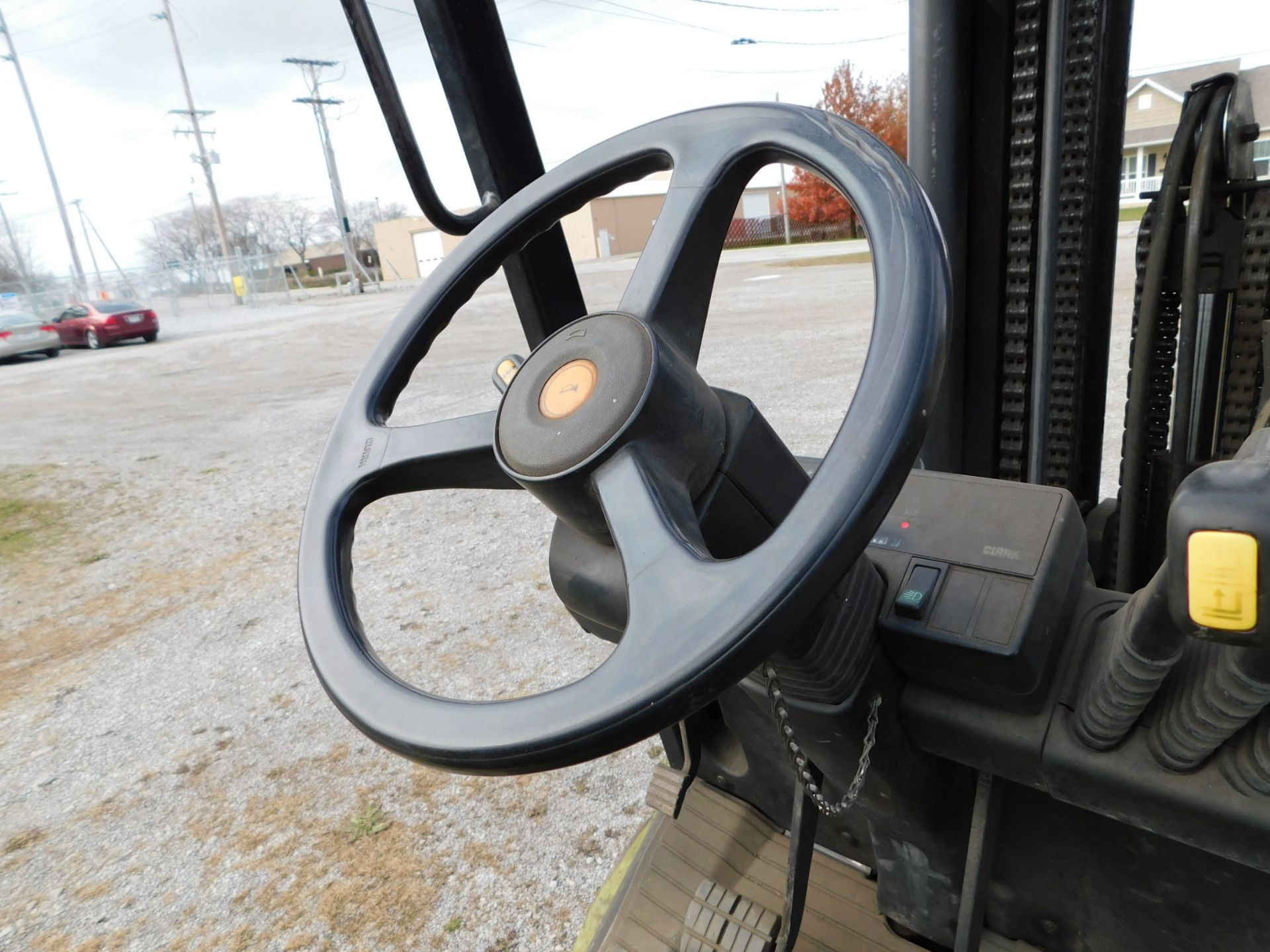 Clark Model CGC30 Forklift, SN C365L-0419-9516FB, 4,200 lb. cap., LP, Hard Tire, 3-Stage Mast, - Image 19 of 21