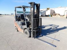 Toyota 8FGU15 Fork Lift Truck, SN 64658, 2,500 lb. Max. Load Capacity, LP Gas Engine, Overhead