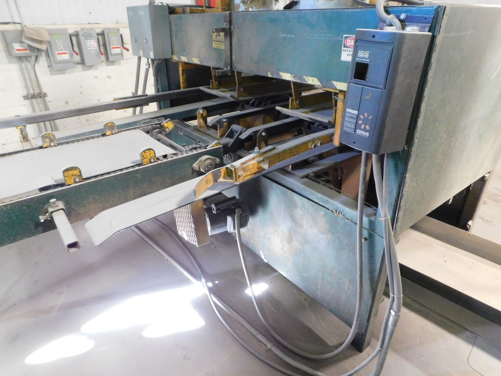 Kent Corporation Double Notcher Saw, 24" x 5' 2-Chain Infeed Conveyor, 50" Wide Pass Thru - Image 5 of 9