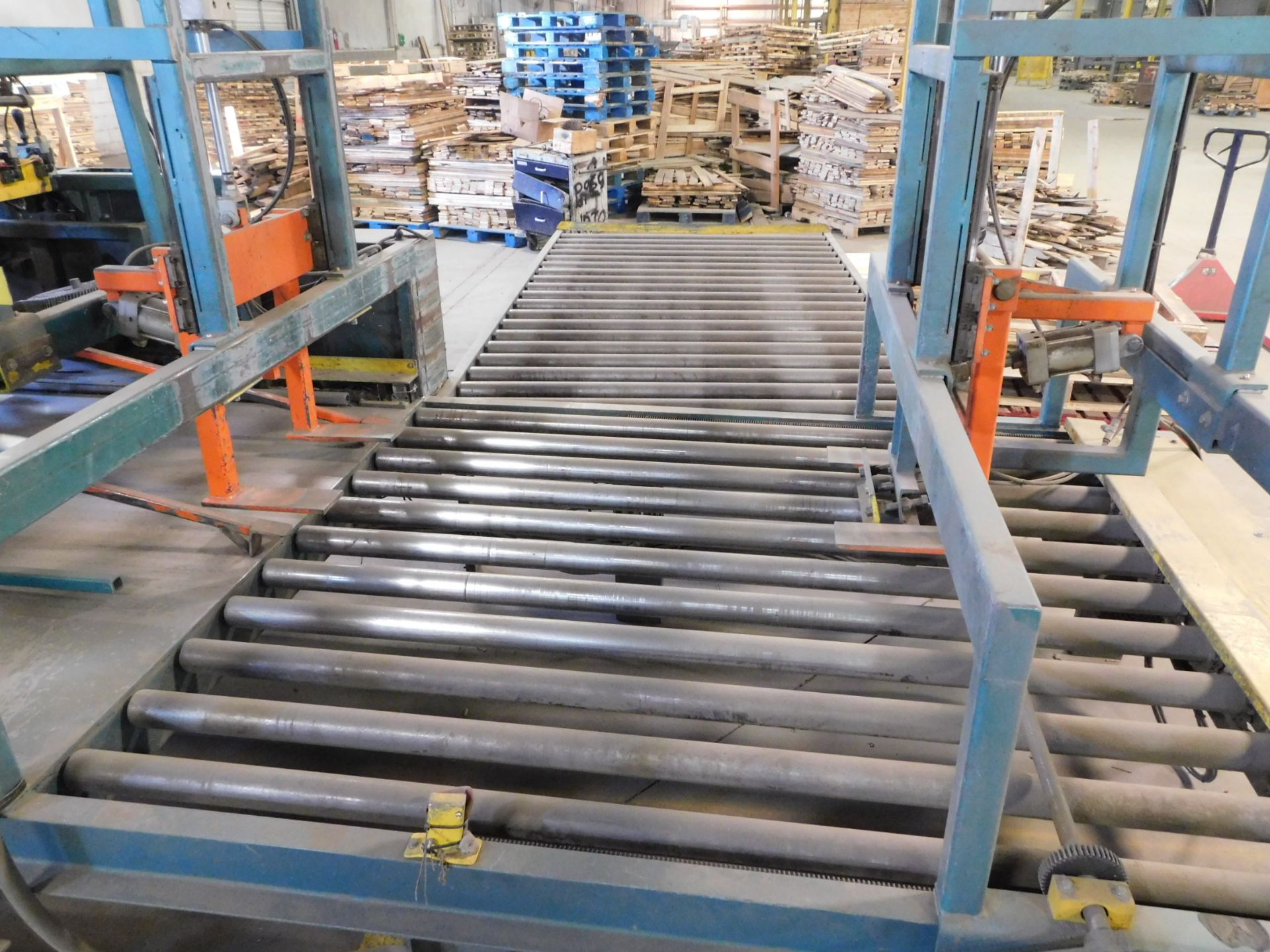 Rayco Pallet Pro Automatic Pallet Nailer 64" x 10' Infeed Roller Conveyor, 6' x7' Stacking Area, - Image 10 of 14