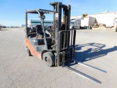 Toyota 8FGU15 Fork Lift Truck, SN 64661, 2,500 lb. Max. Load Capacity, LP Gas Engine, Overhead