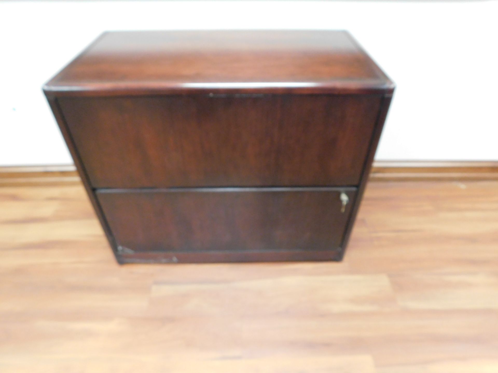 U Shaped Executive Desk , Chair , and 2 dr. lateral File - Image 3 of 3