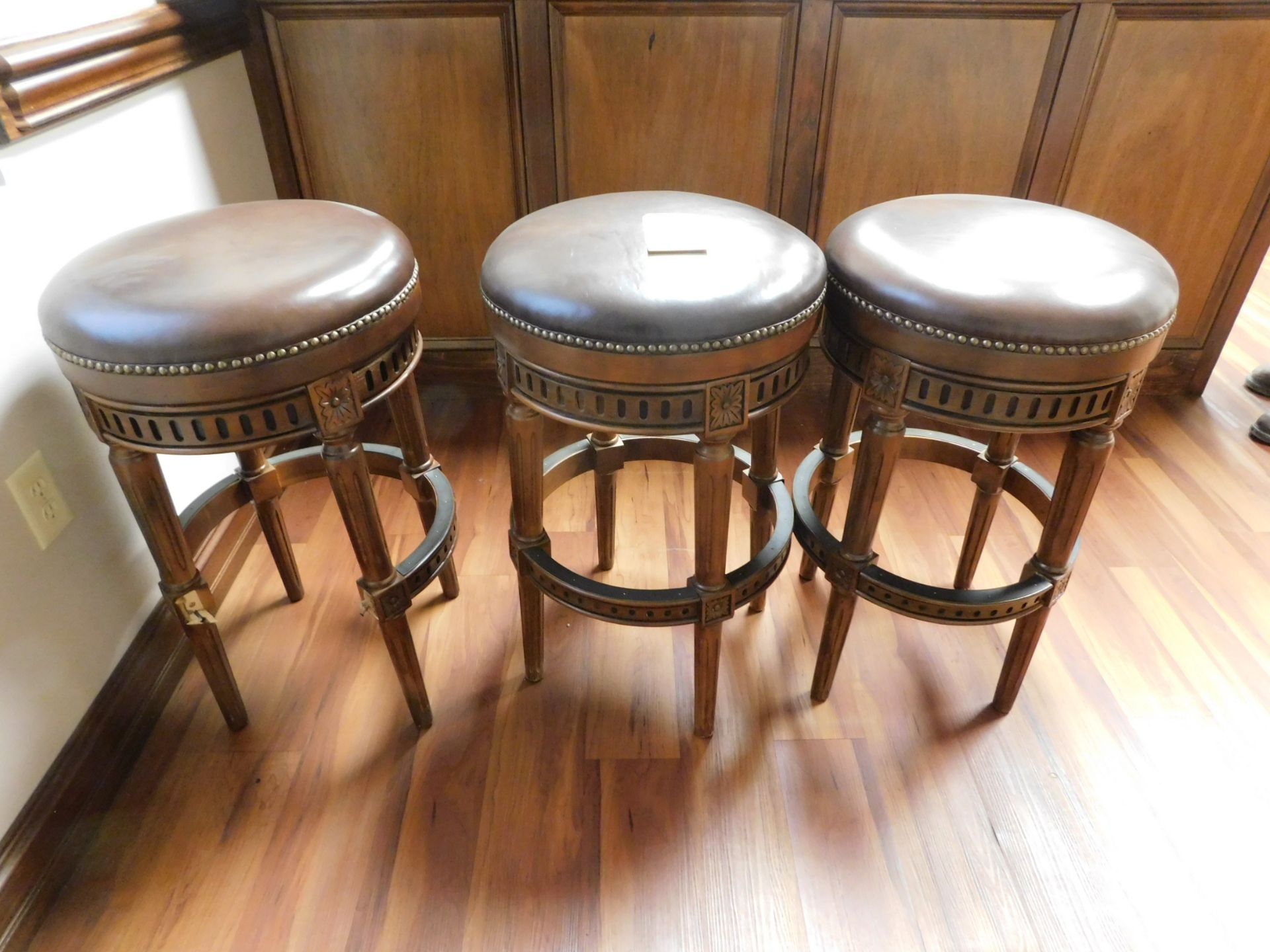 (3) Padded Stools