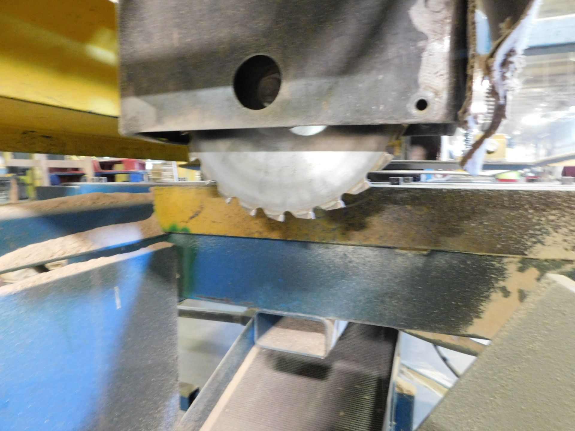 Smetco Double Cut Saw, 3-Chain, (2) 12" Diameter Blades, (2) 7.5 HP Electric Motors, 18" x 12' - Image 3 of 4