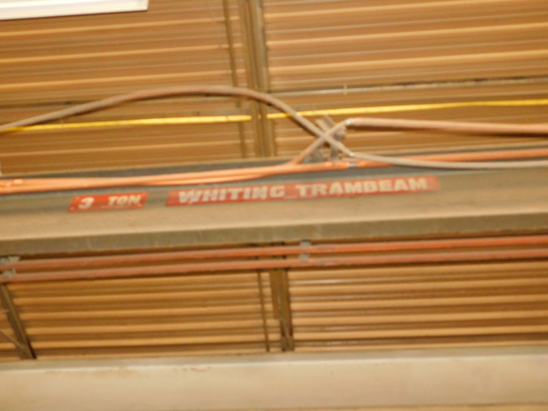 Robbins Meyer 3 ton electric hoist with approx 38 ft' Whiting Trambeam 3 ton bridge - Image 5 of 6