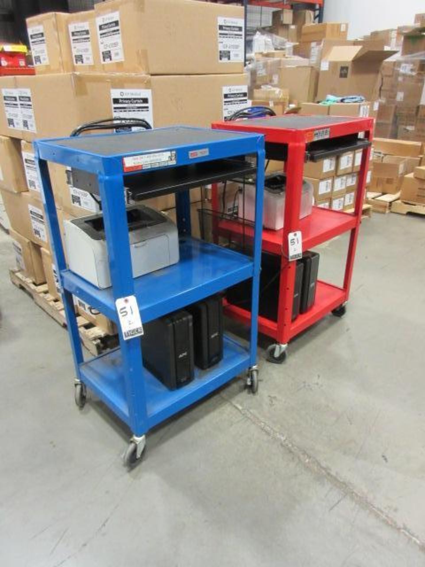 Uline Warehouse Computer Carts - Image 2 of 4