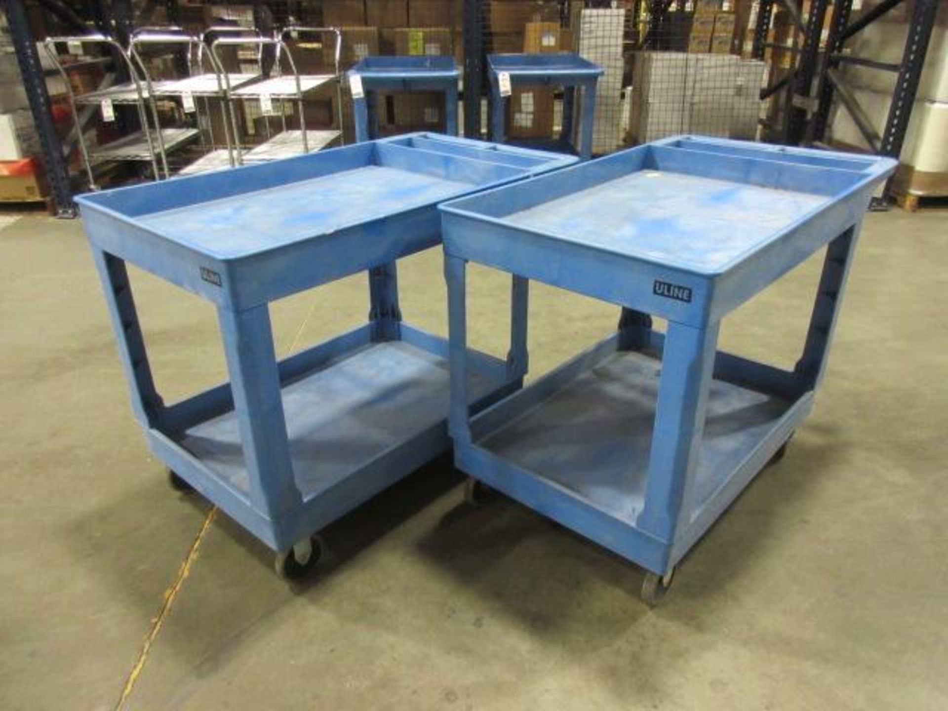 Uline Heavy Duty Plastic Utility Carts - Image 4 of 4