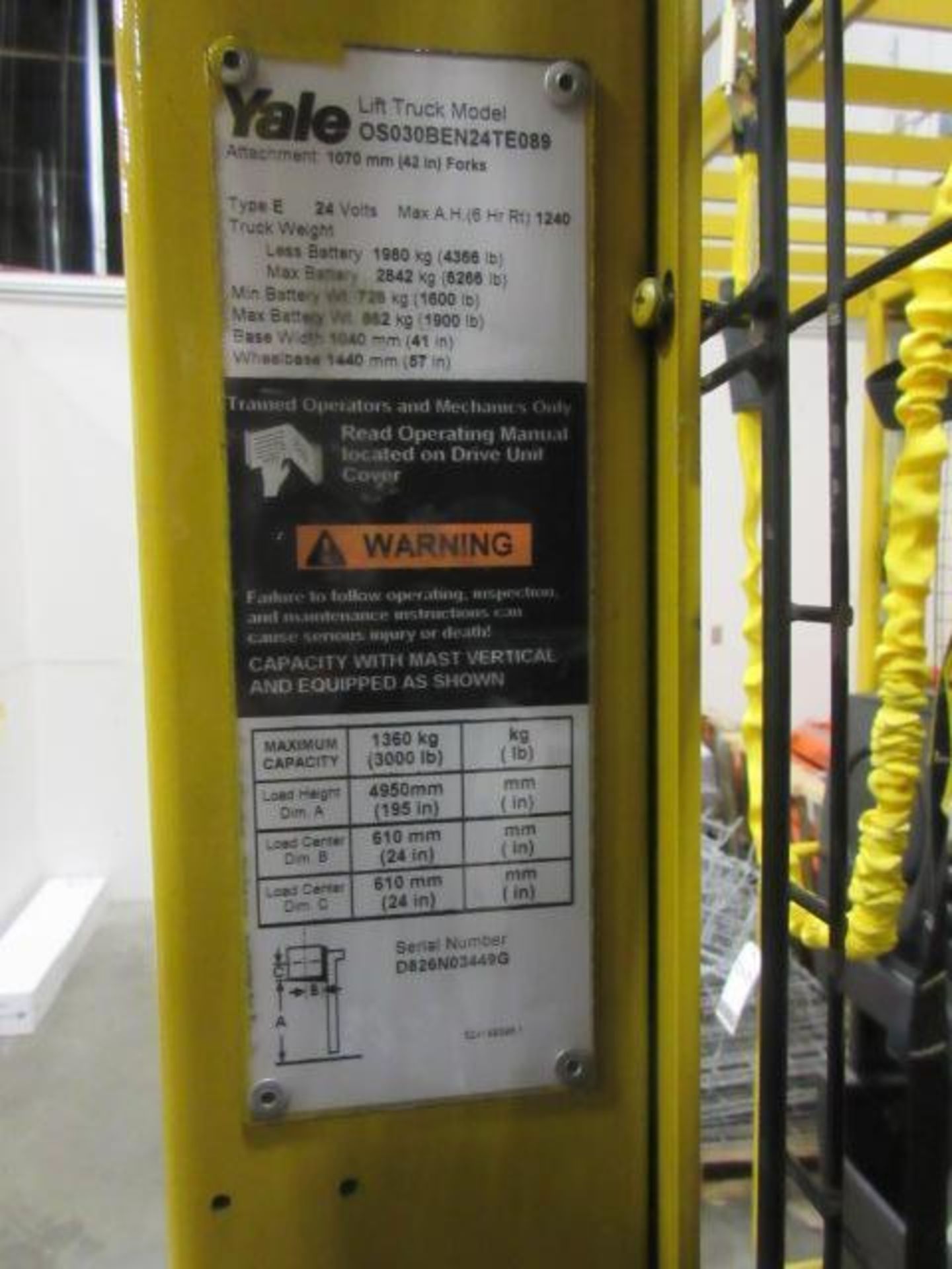 Yale Stand Up Order Picker Lift - Image 7 of 7