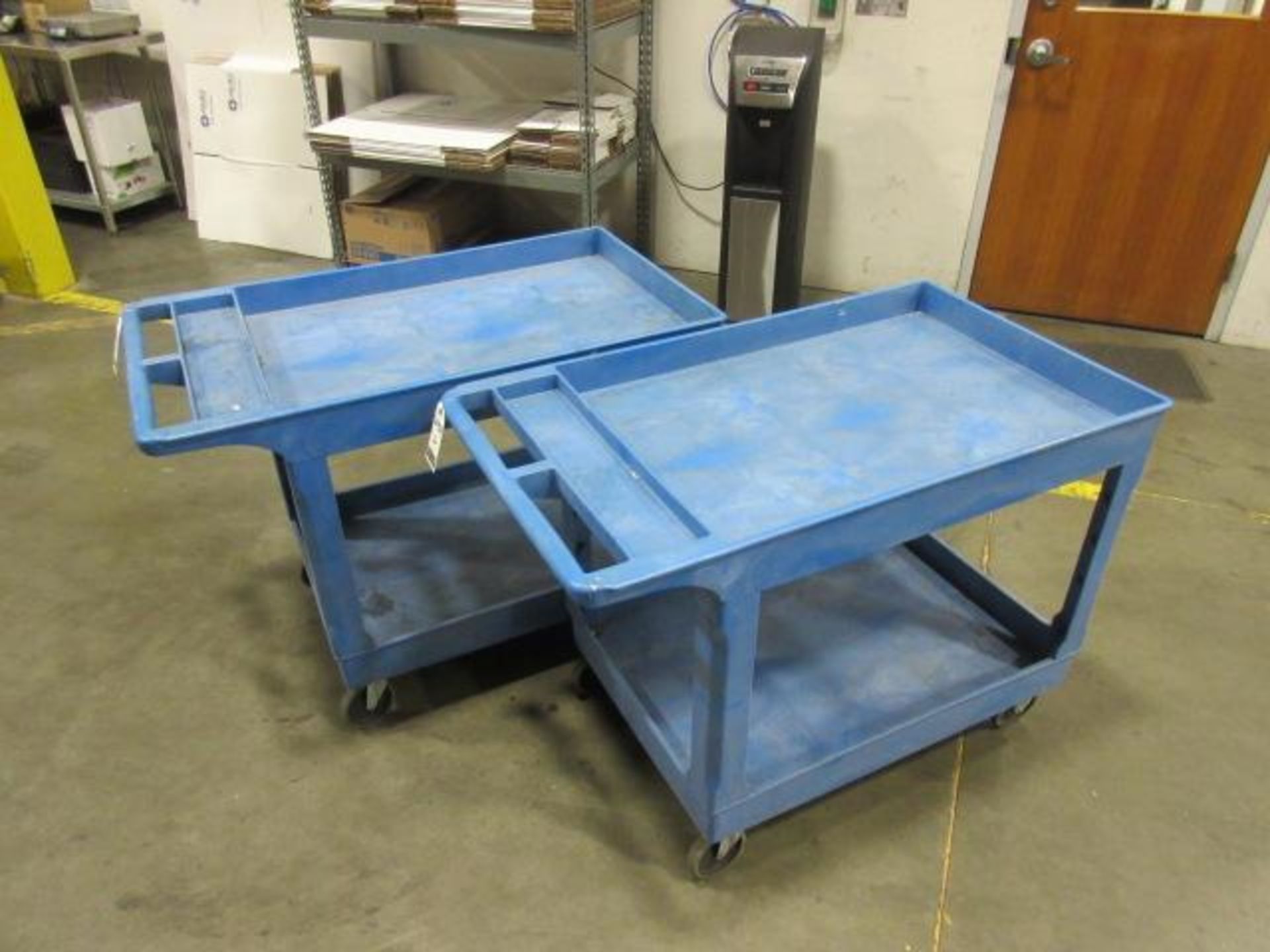 Uline Heavy Duty Plastic Utility Carts - Image 2 of 4