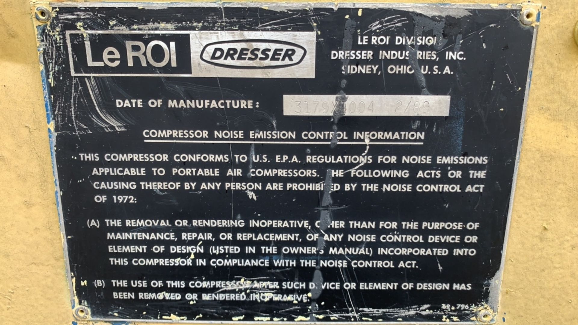 1989 LeROI Dresser Air Compressor - Image 4 of 5