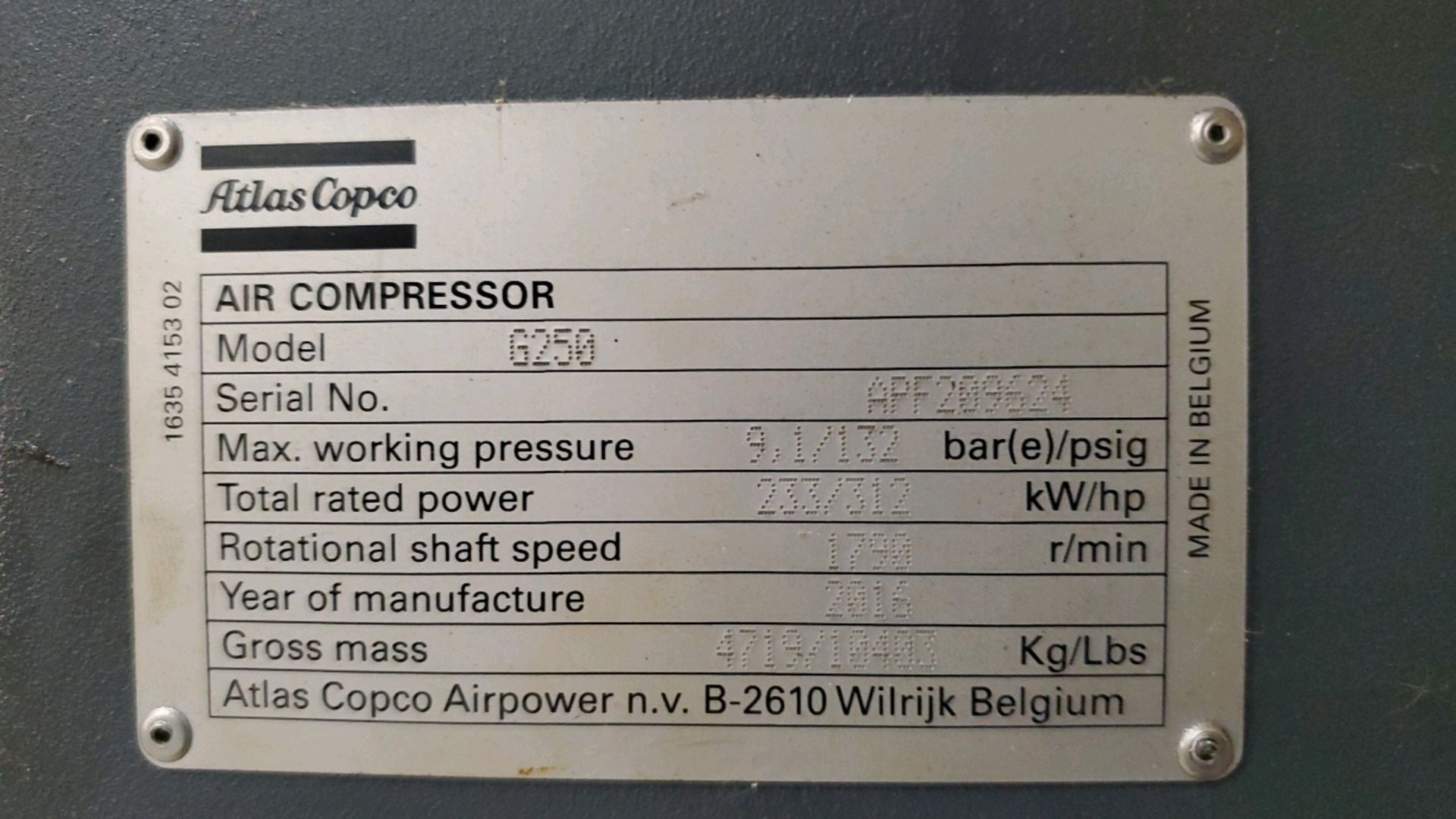 Atlas Copco Air Compressor - Image 6 of 7