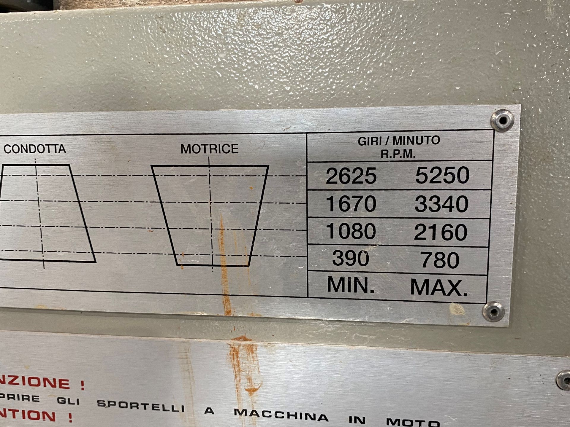 2010 BAVELLONI GLASS DRILL, MODEL VT1250A + L, 600V, S/N 9202450100 - Image 4 of 4