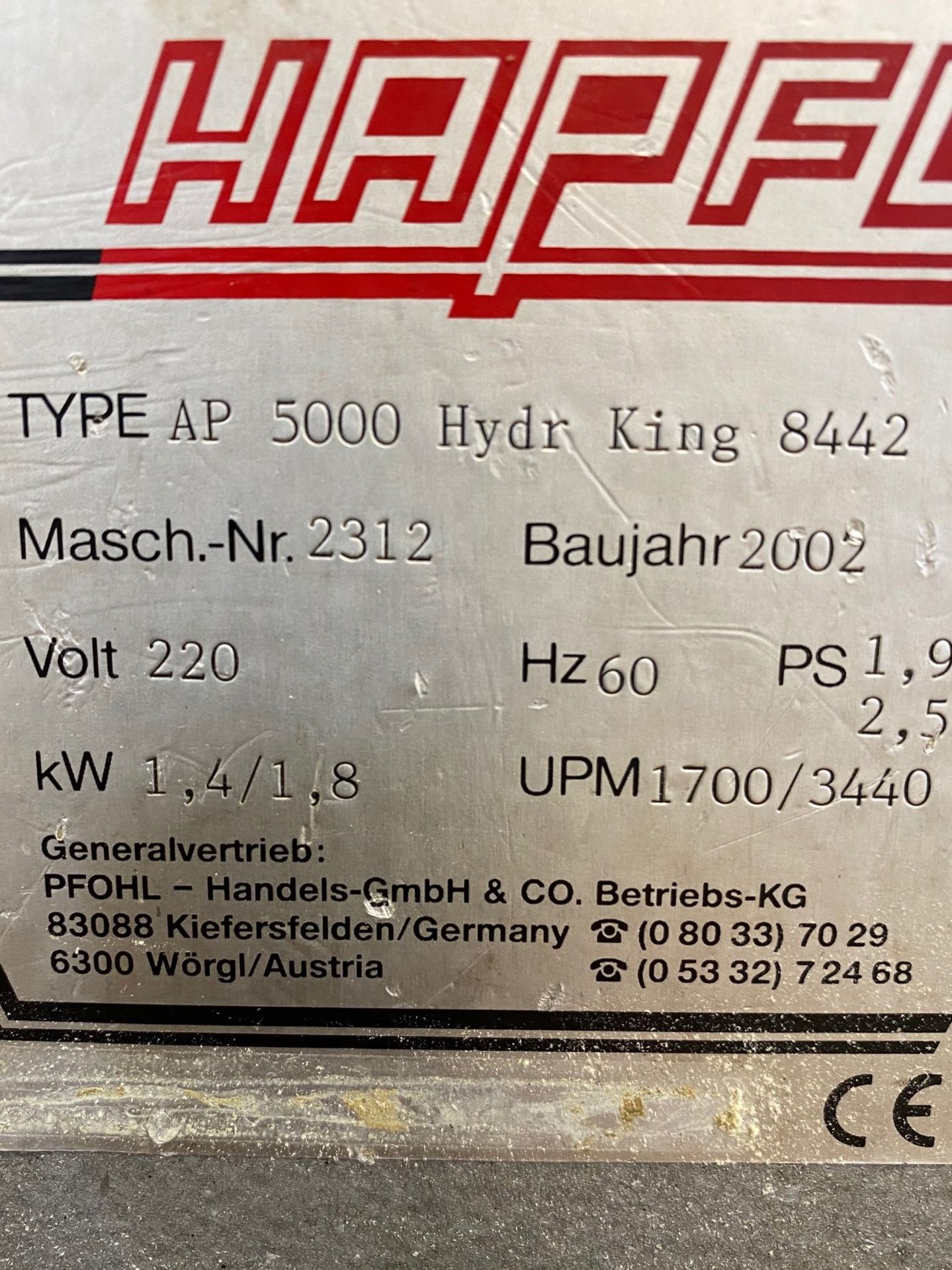HAPFO AP5000 HYDR KING 8442 COPY LATHE, 220V, S/N 2312 - Image 5 of 6
