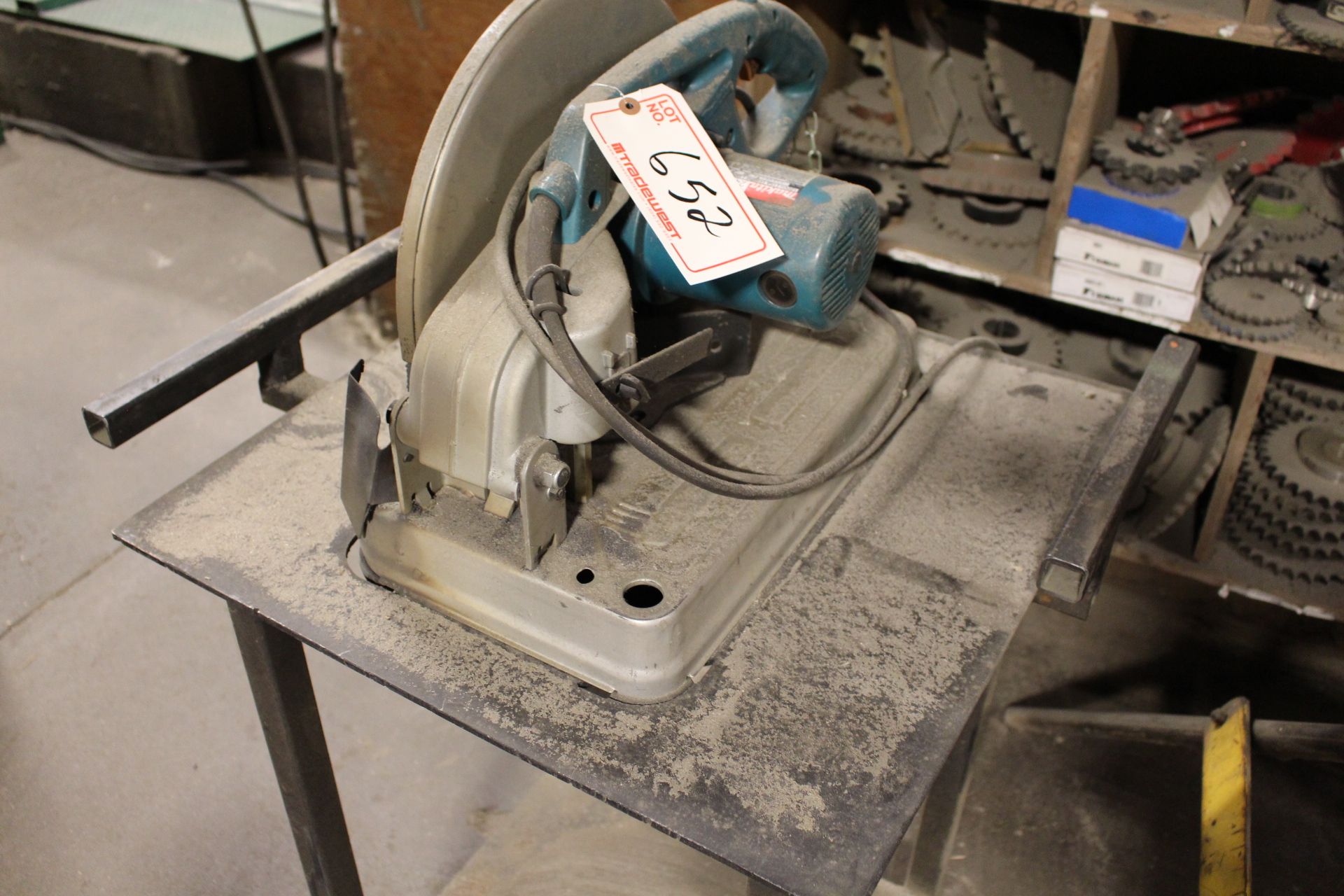 MAKITA 2414 DB FRICTION CUT OFF SAW W/ STEEL STAND