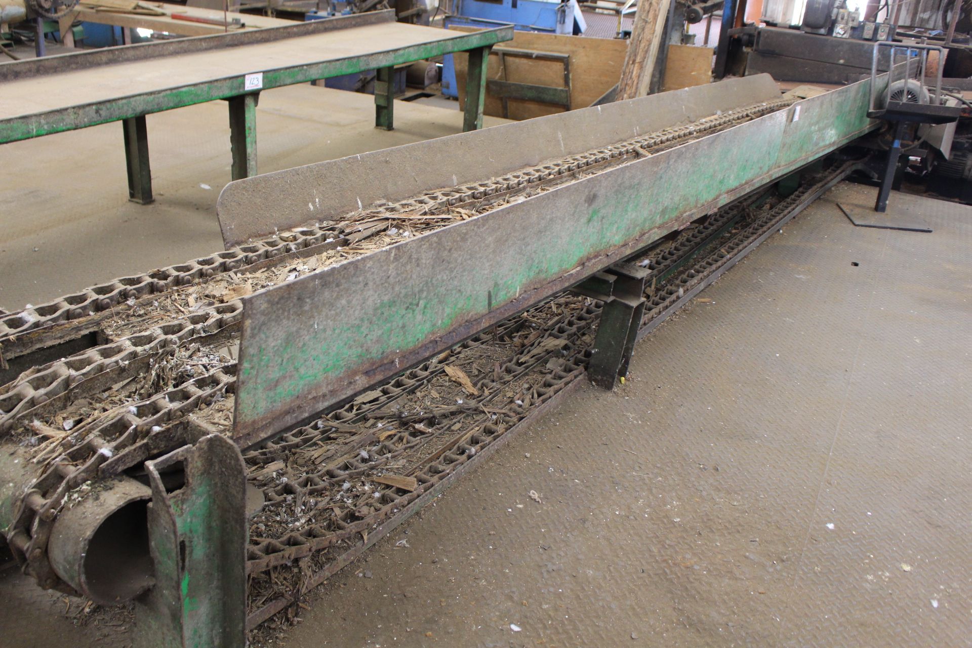 27" X 21' 3 STRAND INFEED TRANSFER W/ 3HP GEAR DRIVE