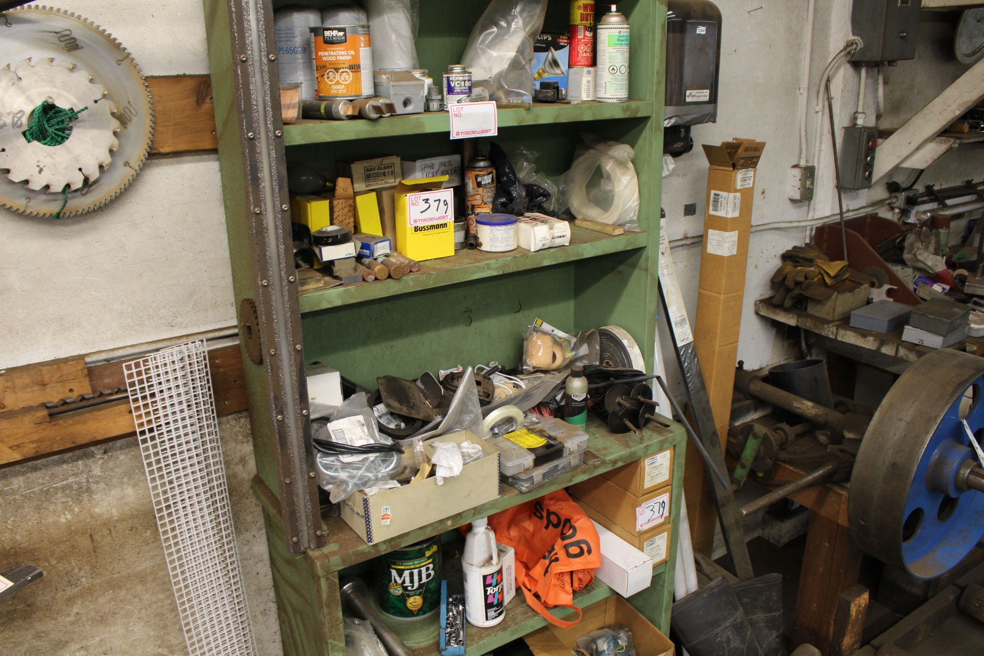 CONTENTS OF CABINET; FUSES, BEARINGS, ETC.