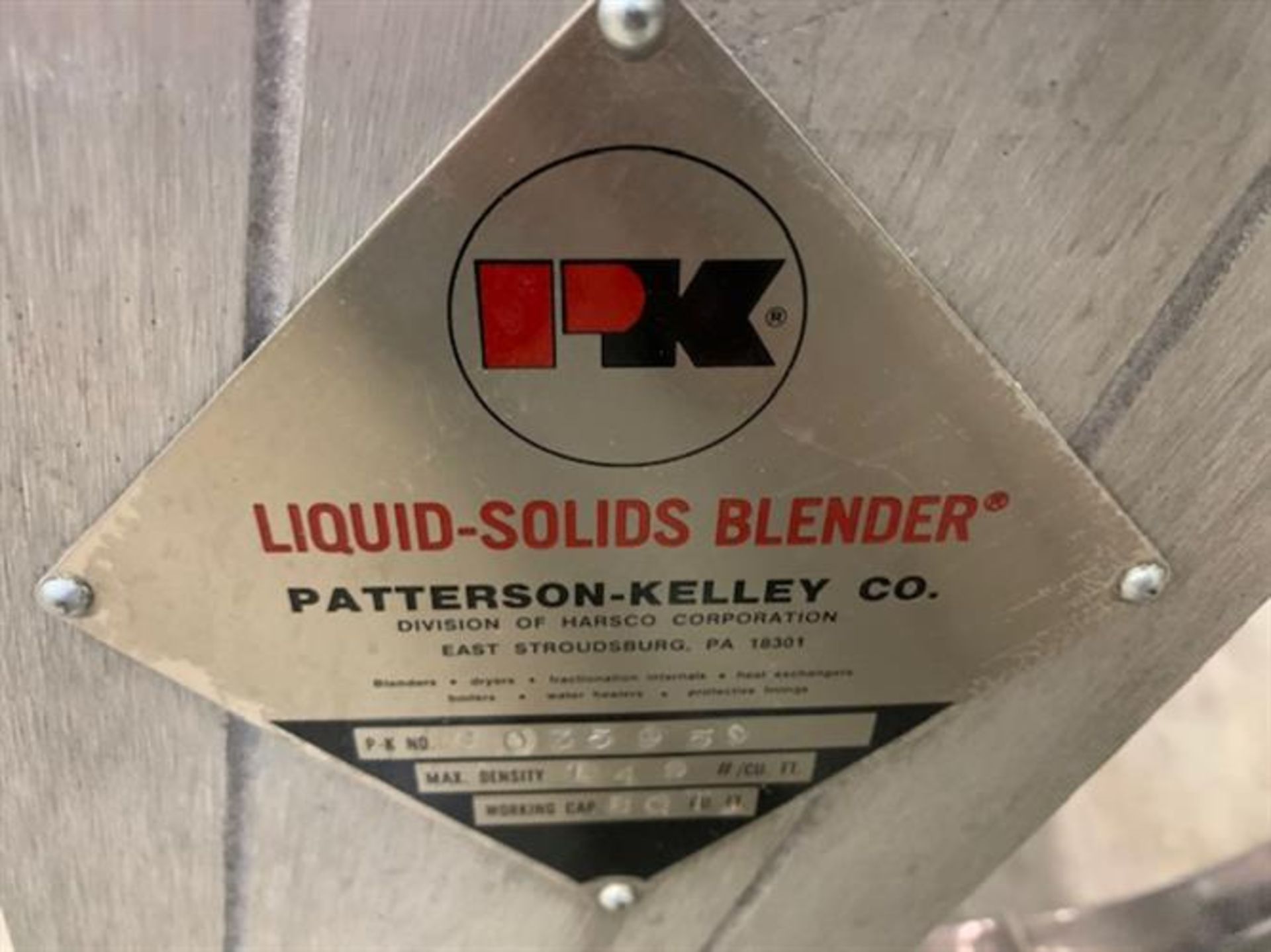 Patterson Kelley Stainless Steel 8 quart V-Blender - 140 lb/cuft - Drive for liquid/solid - Image 5 of 5