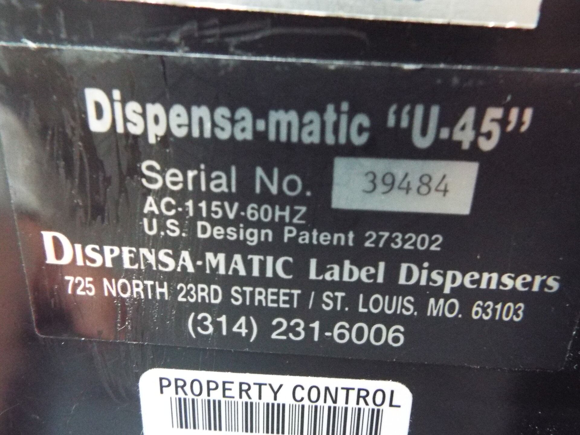 (2) Dispensa-Matic U45 label dispensers - Image 2 of 2