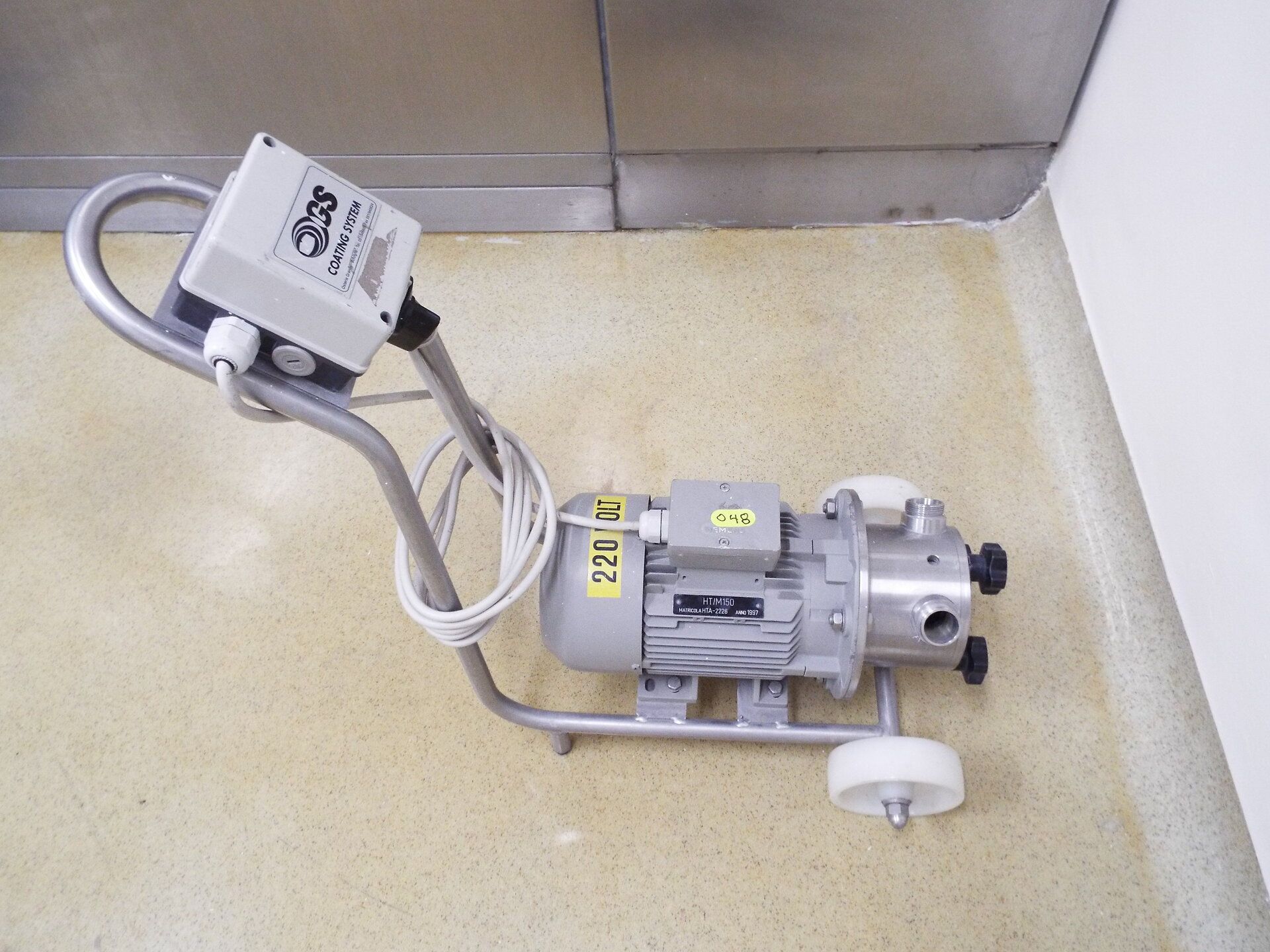 Pellegrini stainless steel 48" model HT-MT150 coating system with 2 spray pumps nozzles and cip pump - Image 17 of 17