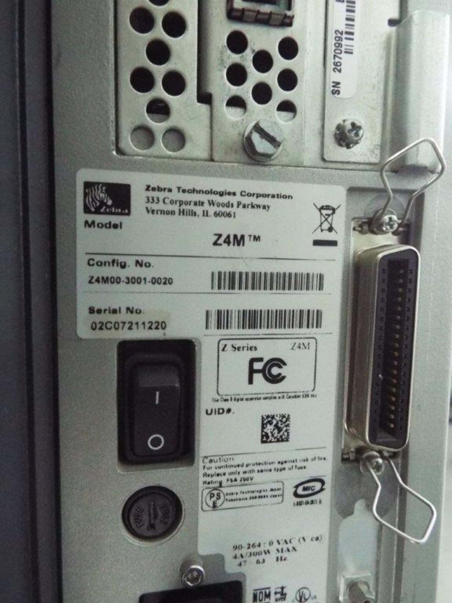 Zebra Z4M thermal printer - Image 2 of 2
