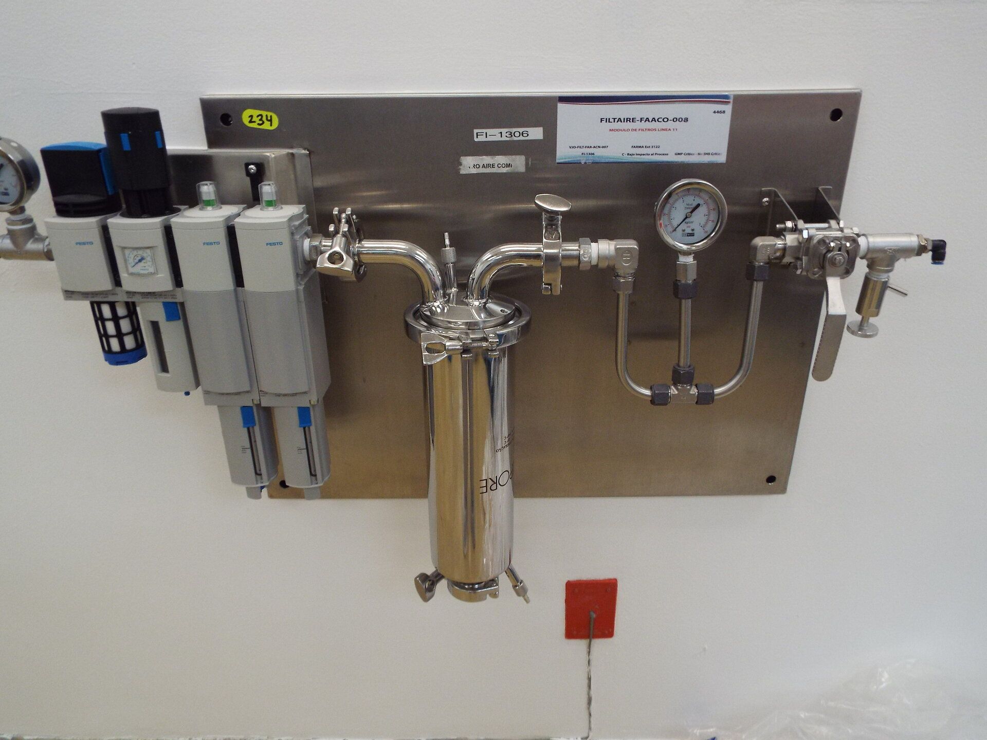 Festo-Millipore Compressed air filtering system