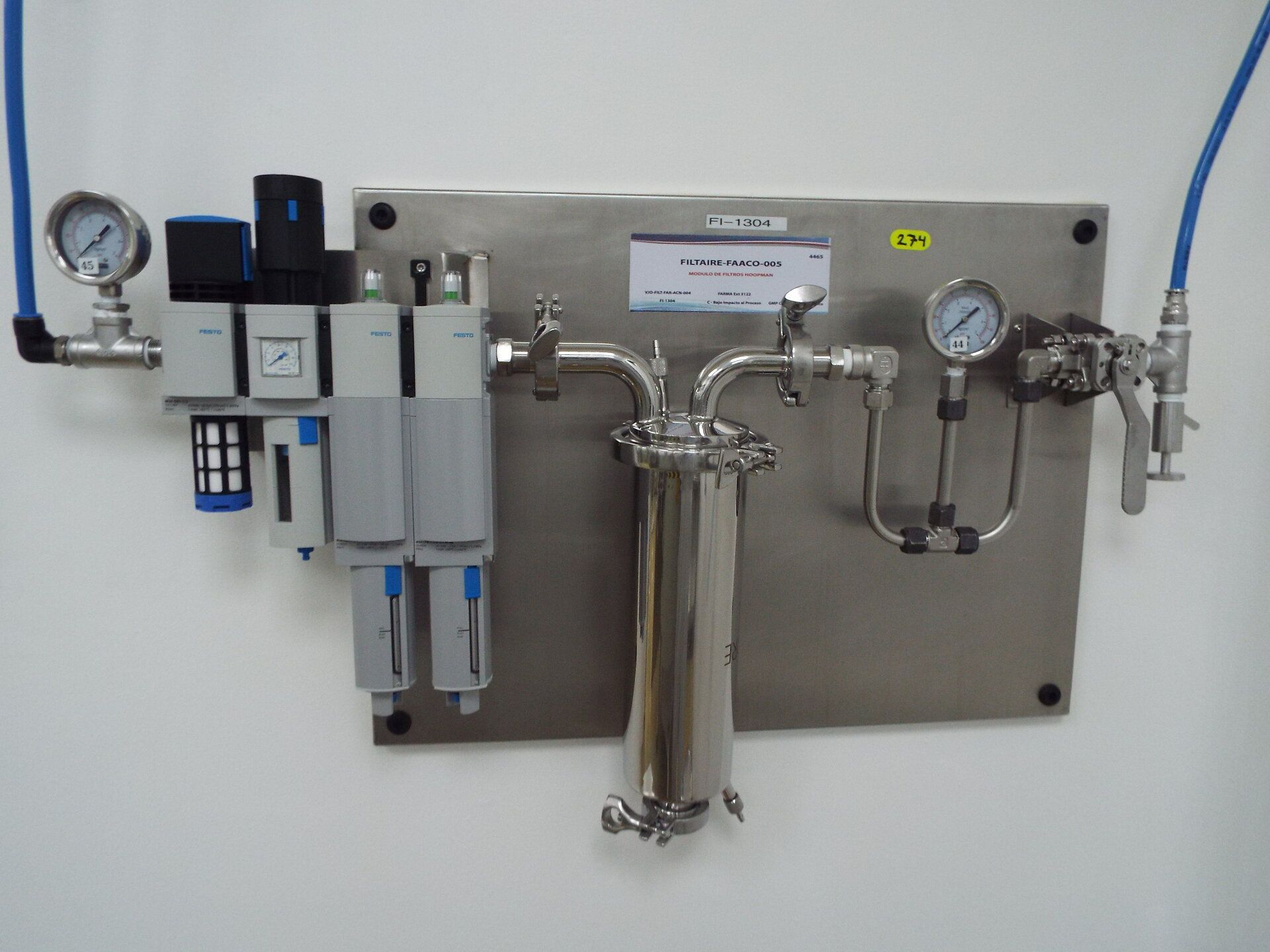 Festo-Millipore Compressed air filtering system
