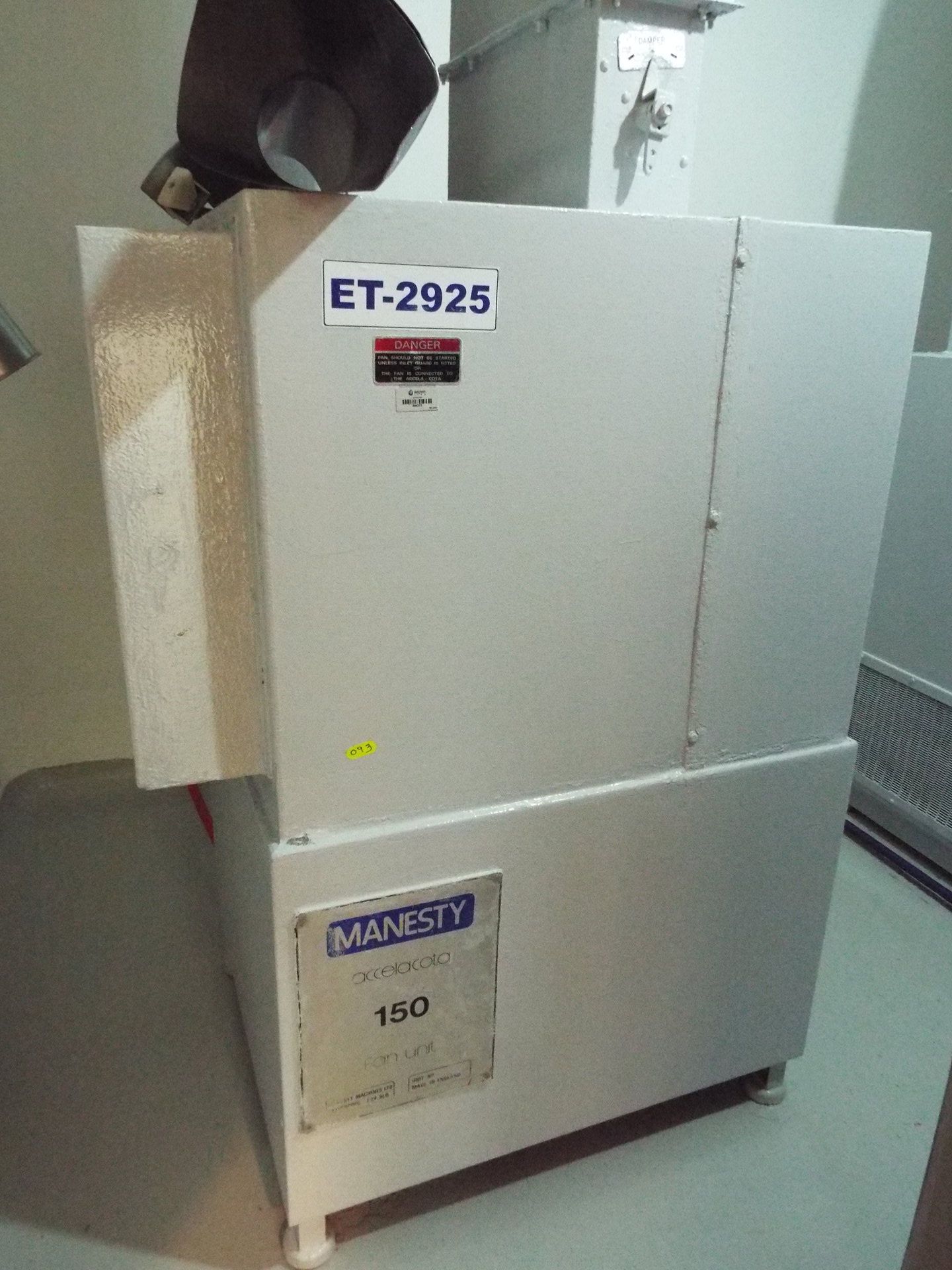 Manesty Accela-Cota 48" coating system with spray system, nozzles, air handler and dust collector - Image 9 of 11