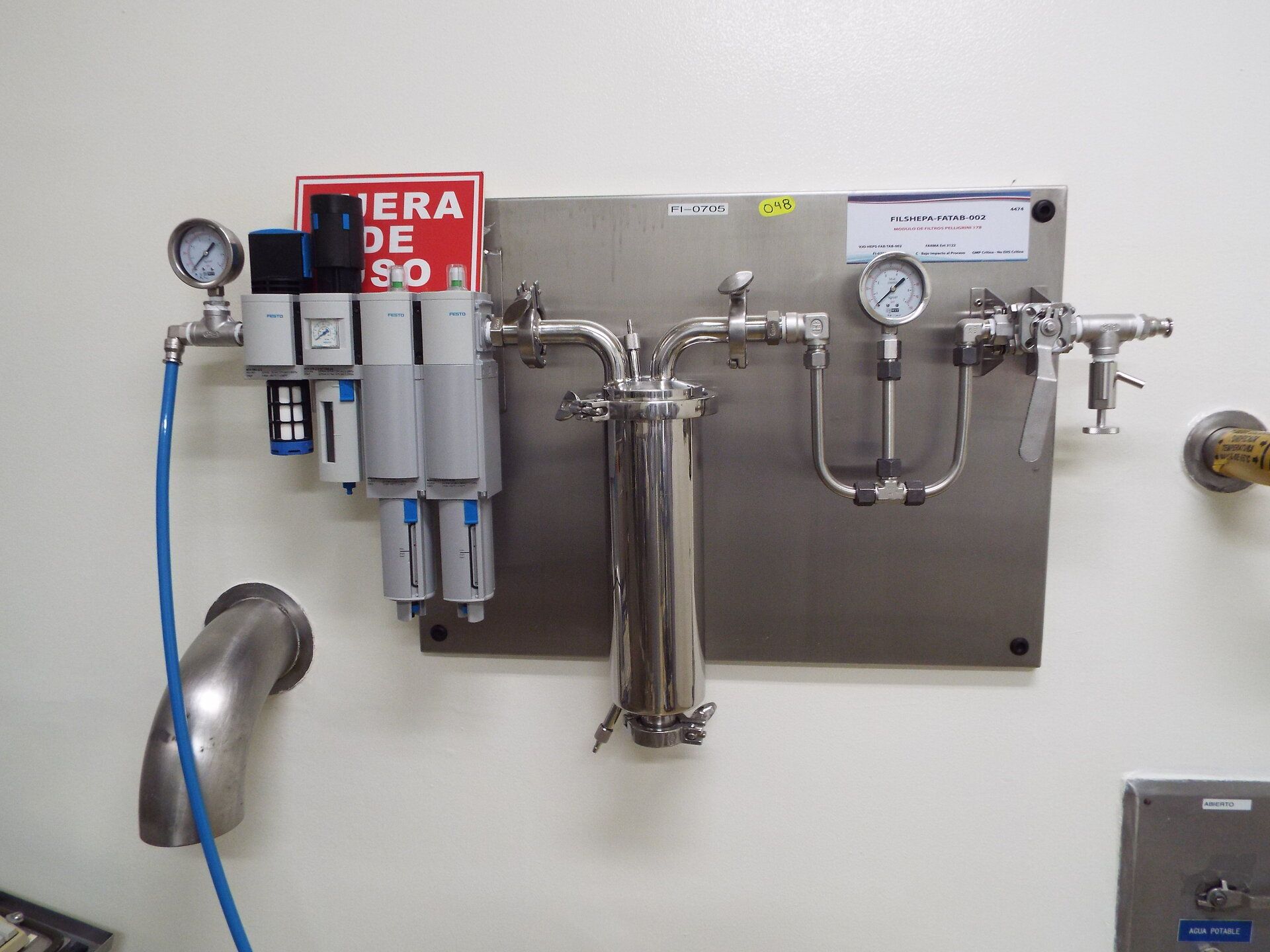 Pellegrini stainless steel 48" model HT-MT150 coating system with 2 spray pumps nozzles and cip pump - Image 4 of 17