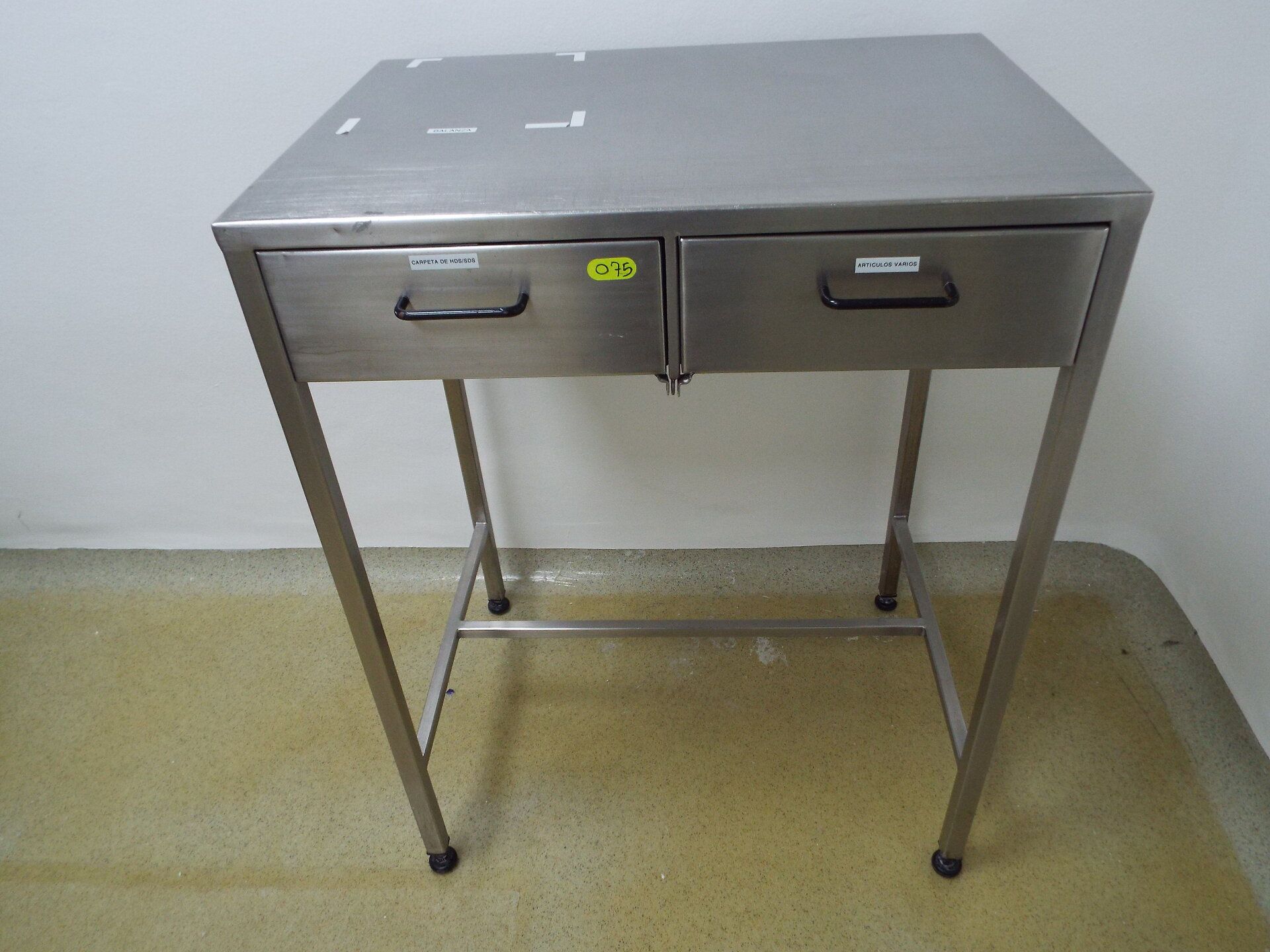 Stainless Steel Table with 2 drawers