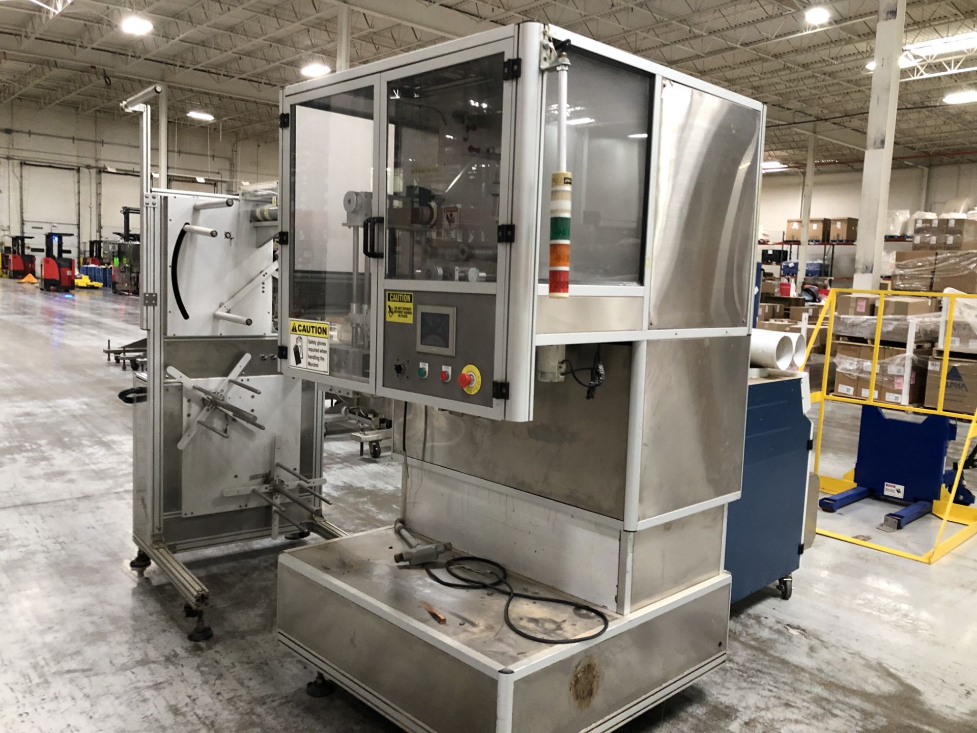 NAFM Model LX-350LX shrink sleeve applicator 3/60/480v - Rigging $3,000 (includes skidding and