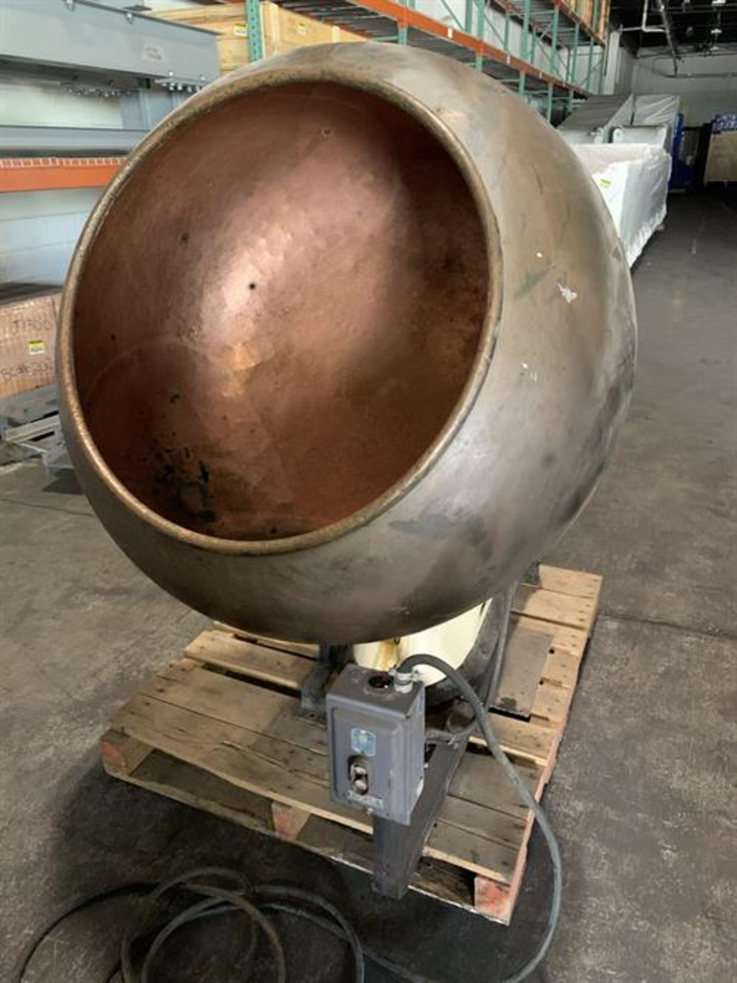 Otto Hansel 36" diameter Copper Coating Pan - Model HDM.1X - No gas burner - 25" Diameter