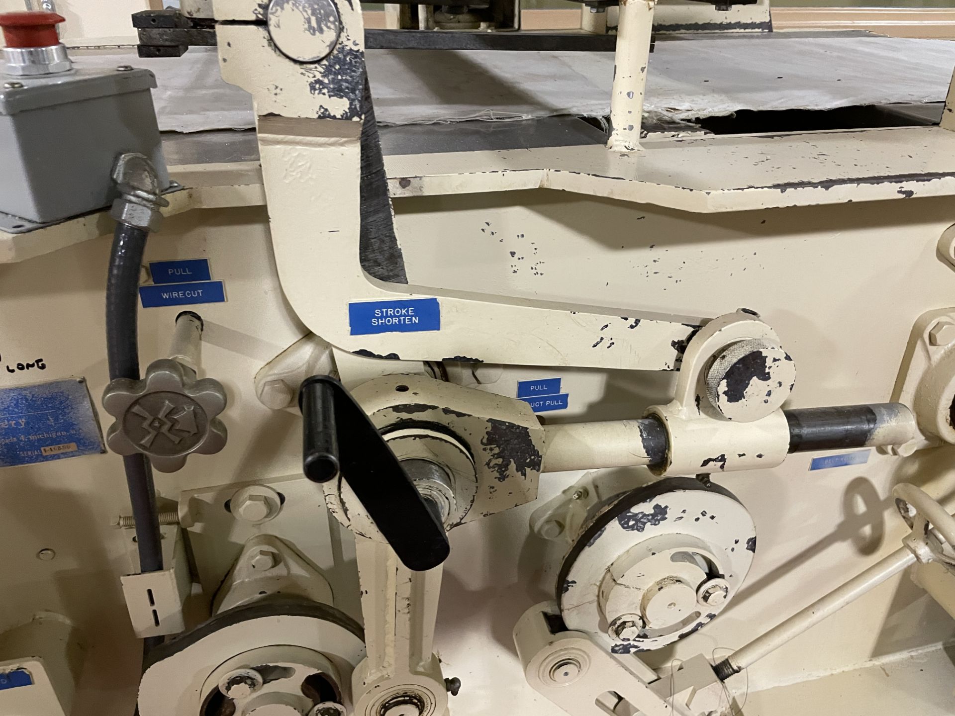 Werner Lehara 24" Wire-Cut Candy Extruder, rolls not jacketed, serial#1-16390, filler block with ( - Image 7 of 15