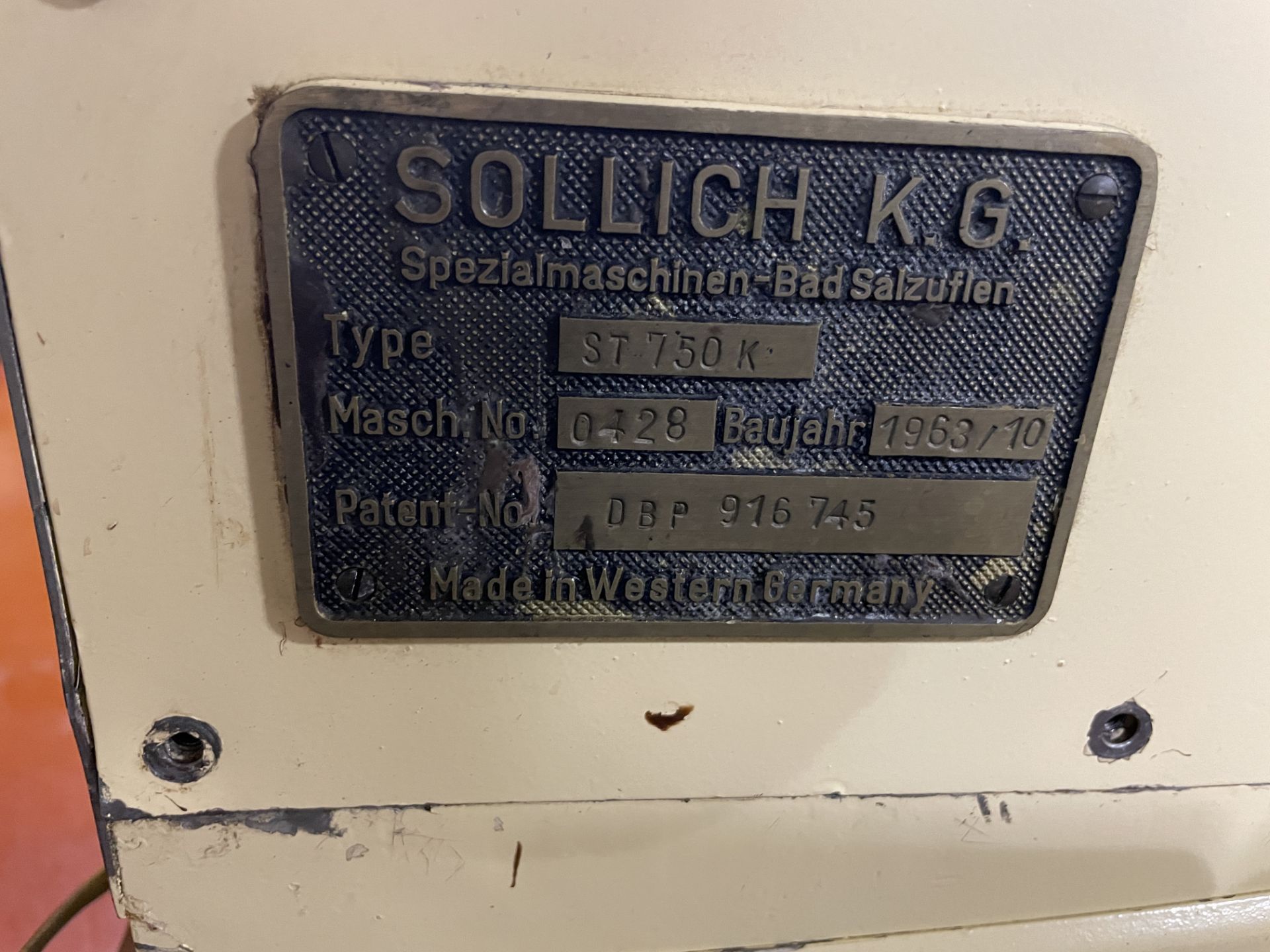 Sollich ST750K 750 kg/hr tempering unit, screw type, water jacketed and cooled. Serial#0428, built - Image 2 of 4