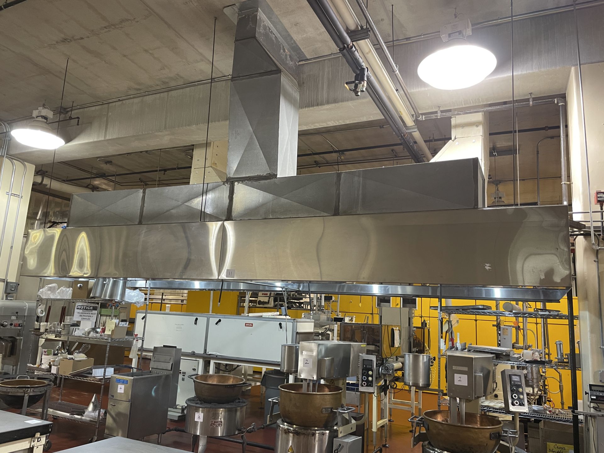 Vent hood stainless steel - 20ft long x 6ft deep - Image 2 of 5