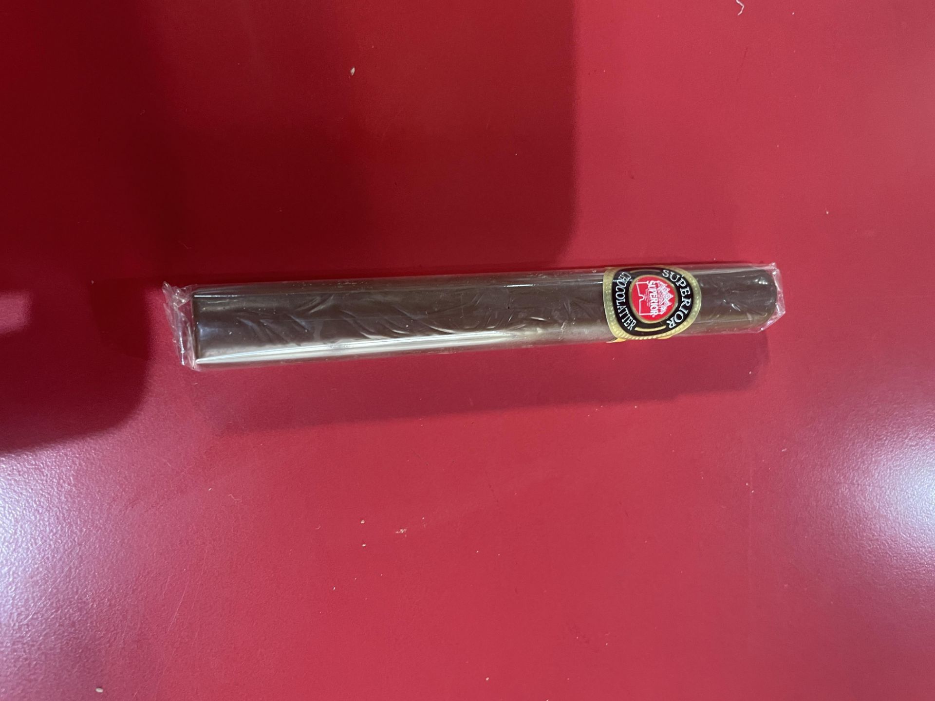 Verpackundgsmachinen Chocolate Cigar wrapping machine with cellophane overlap and paper cigar band - Image 12 of 13